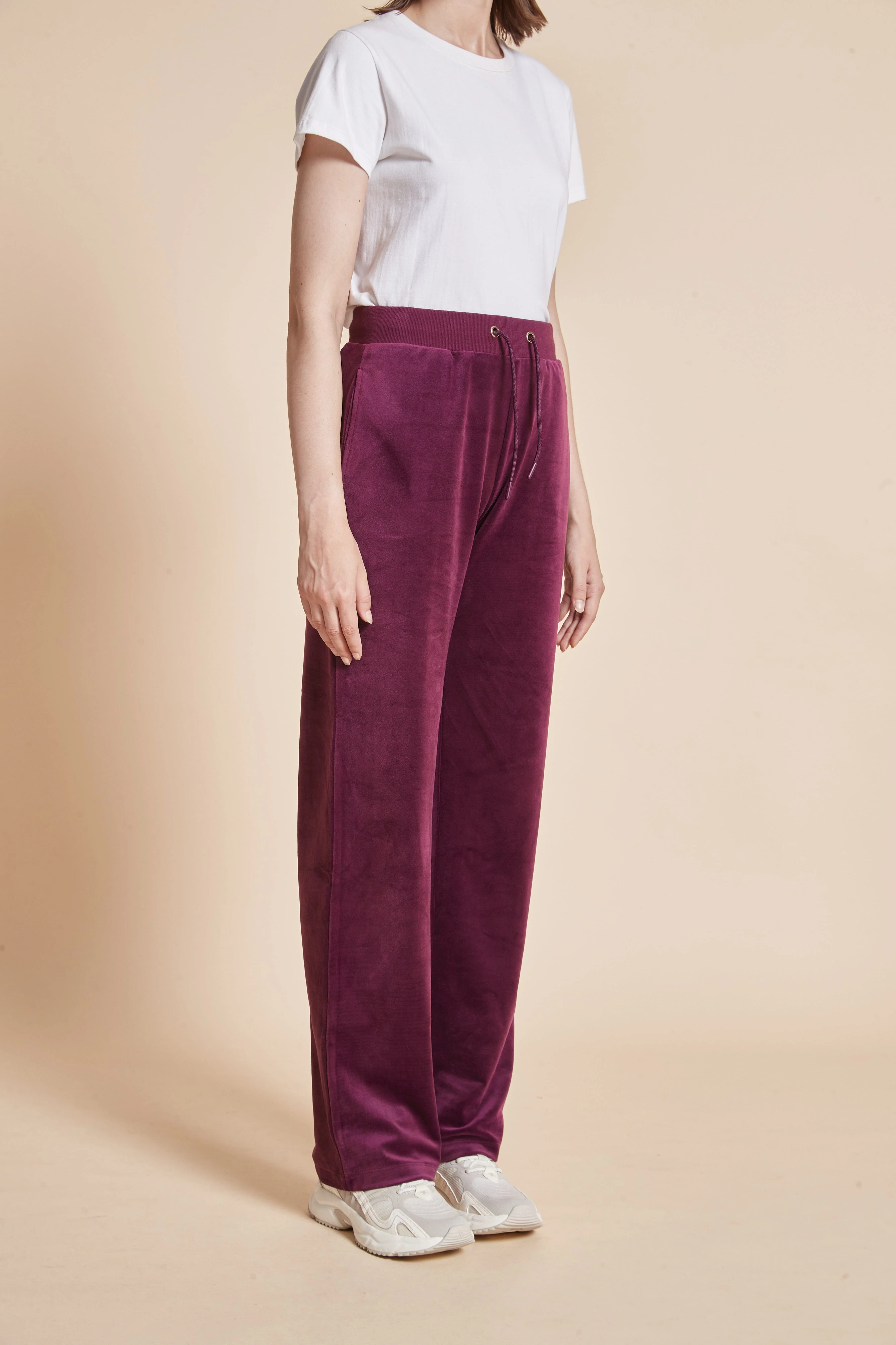 Straight Leg Long Pants with Elastic Waistband - Image 3