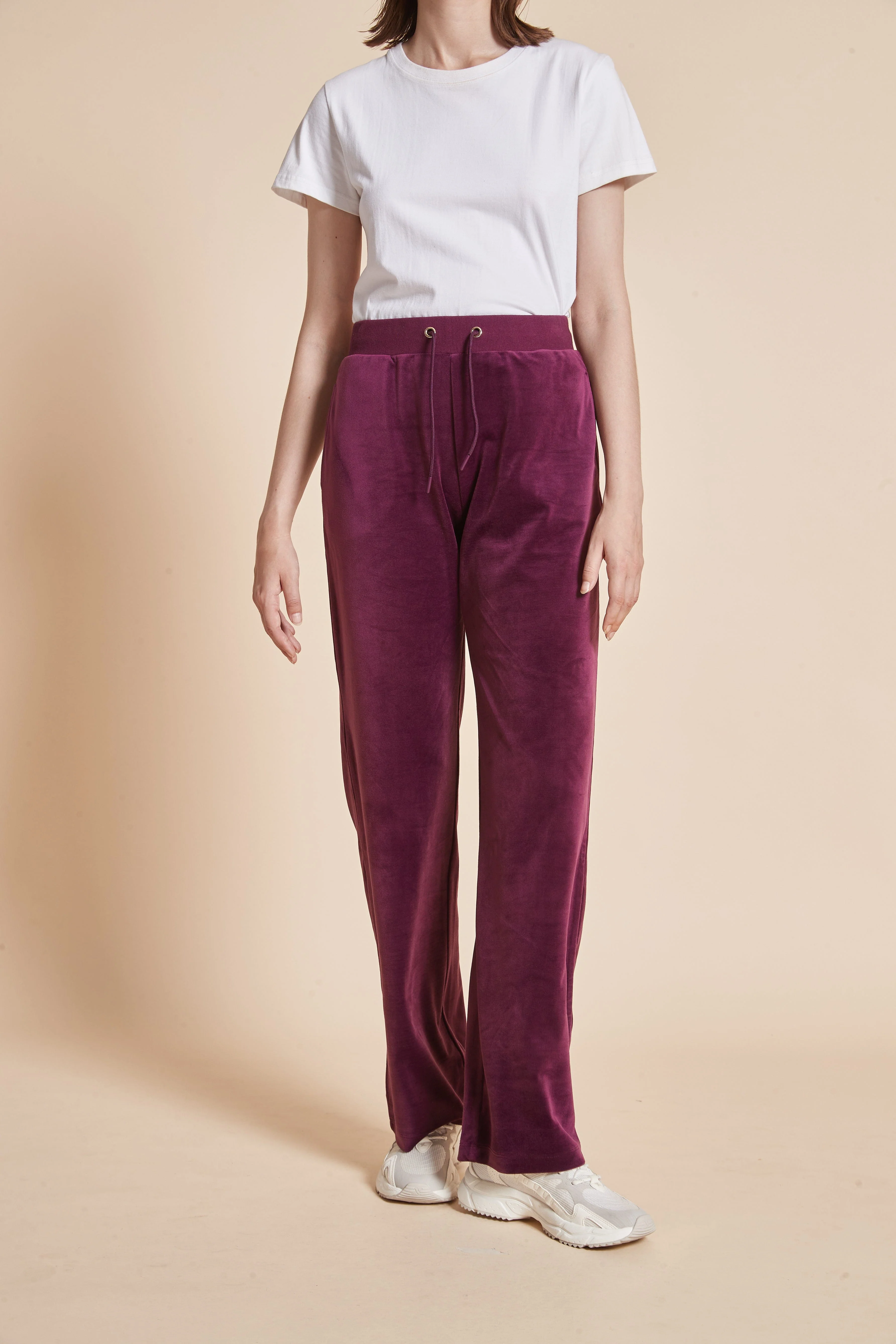 Straight Leg Long Pants with Elastic Waistband - Image 4