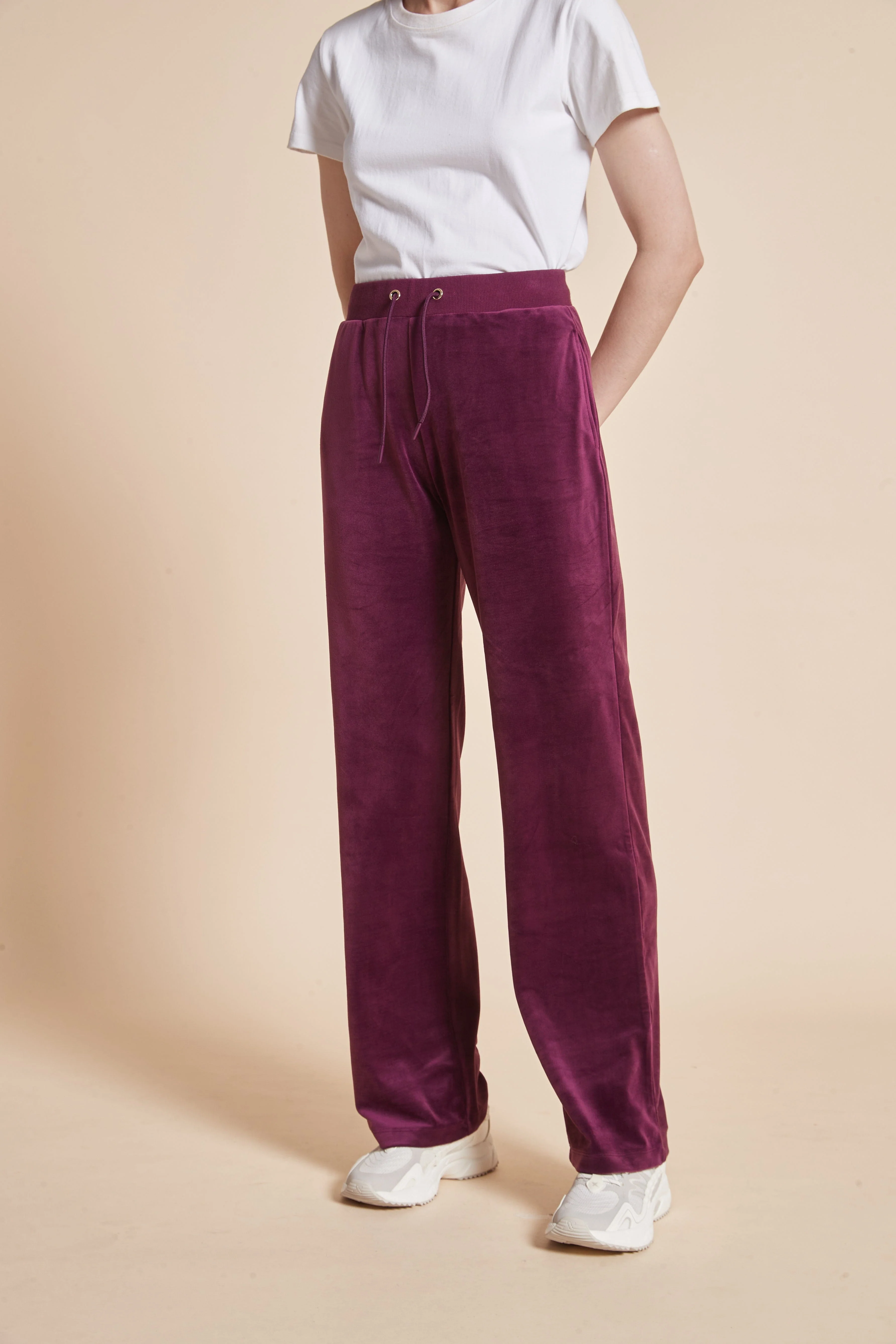 Straight Leg Long Pants with Elastic Waistband - Image 6