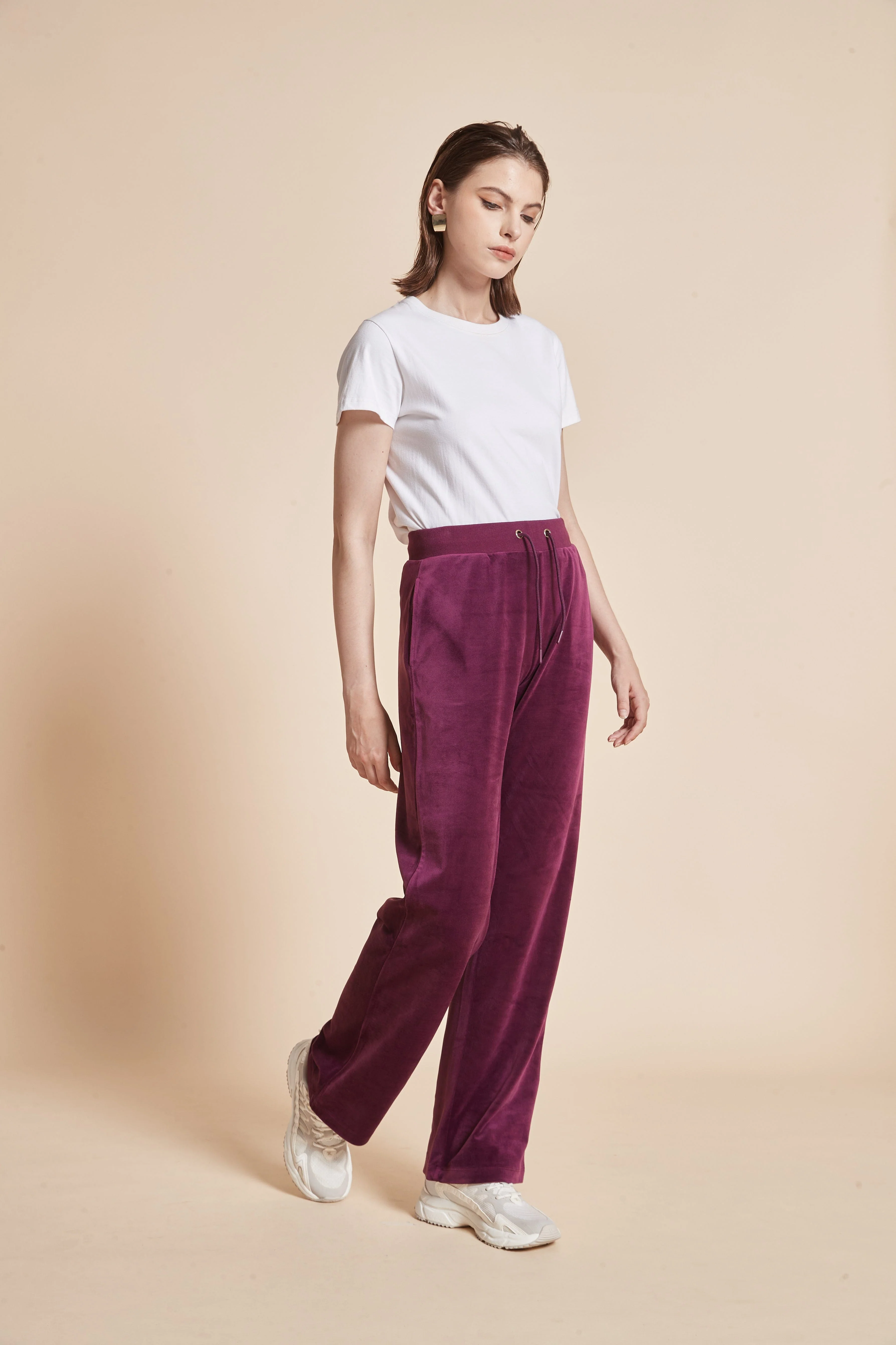 Straight Leg Long Pants with Elastic Waistband - Image 7