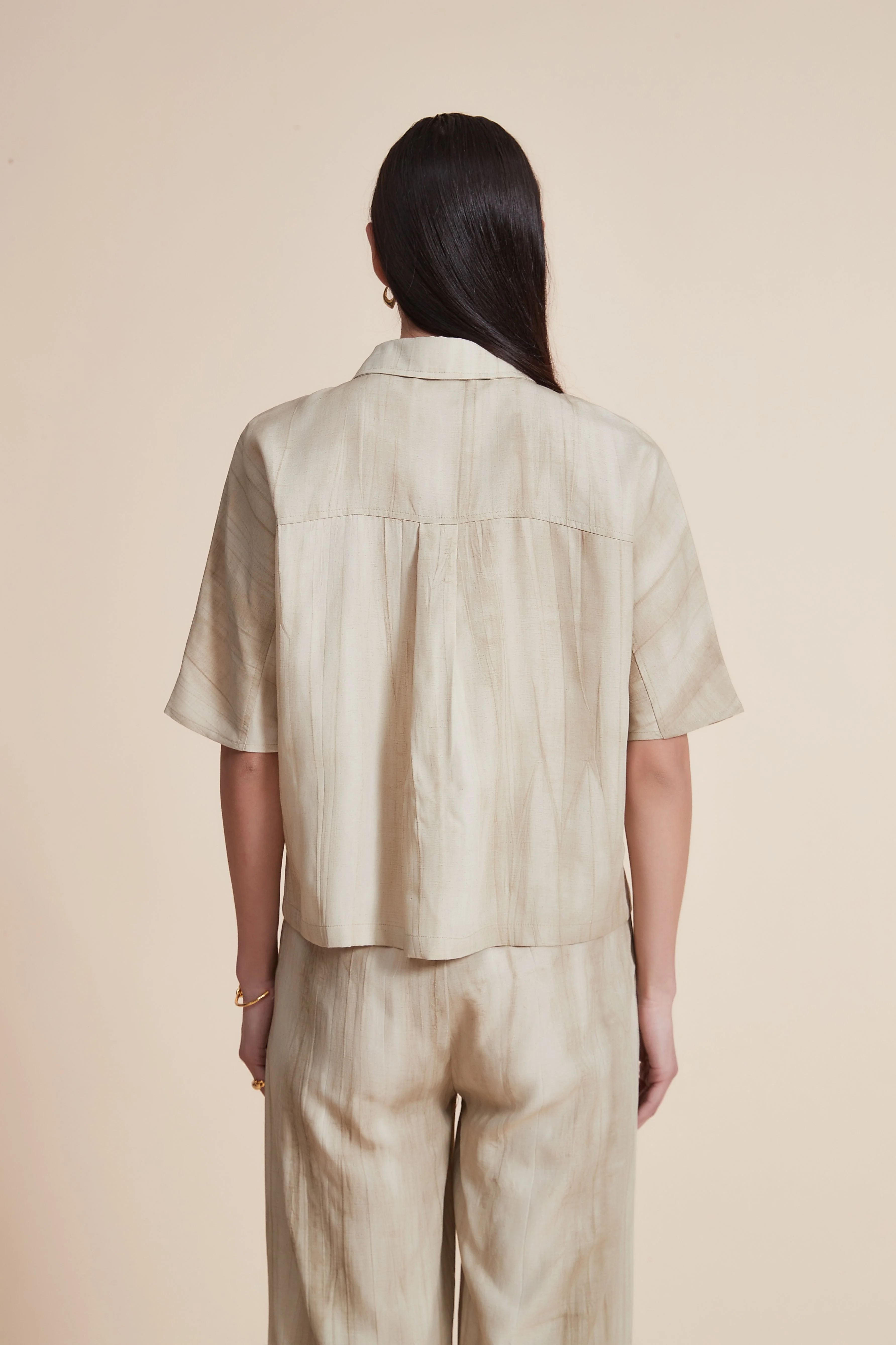 Short Sleeve Blouse with Front Buttons - Image 6
