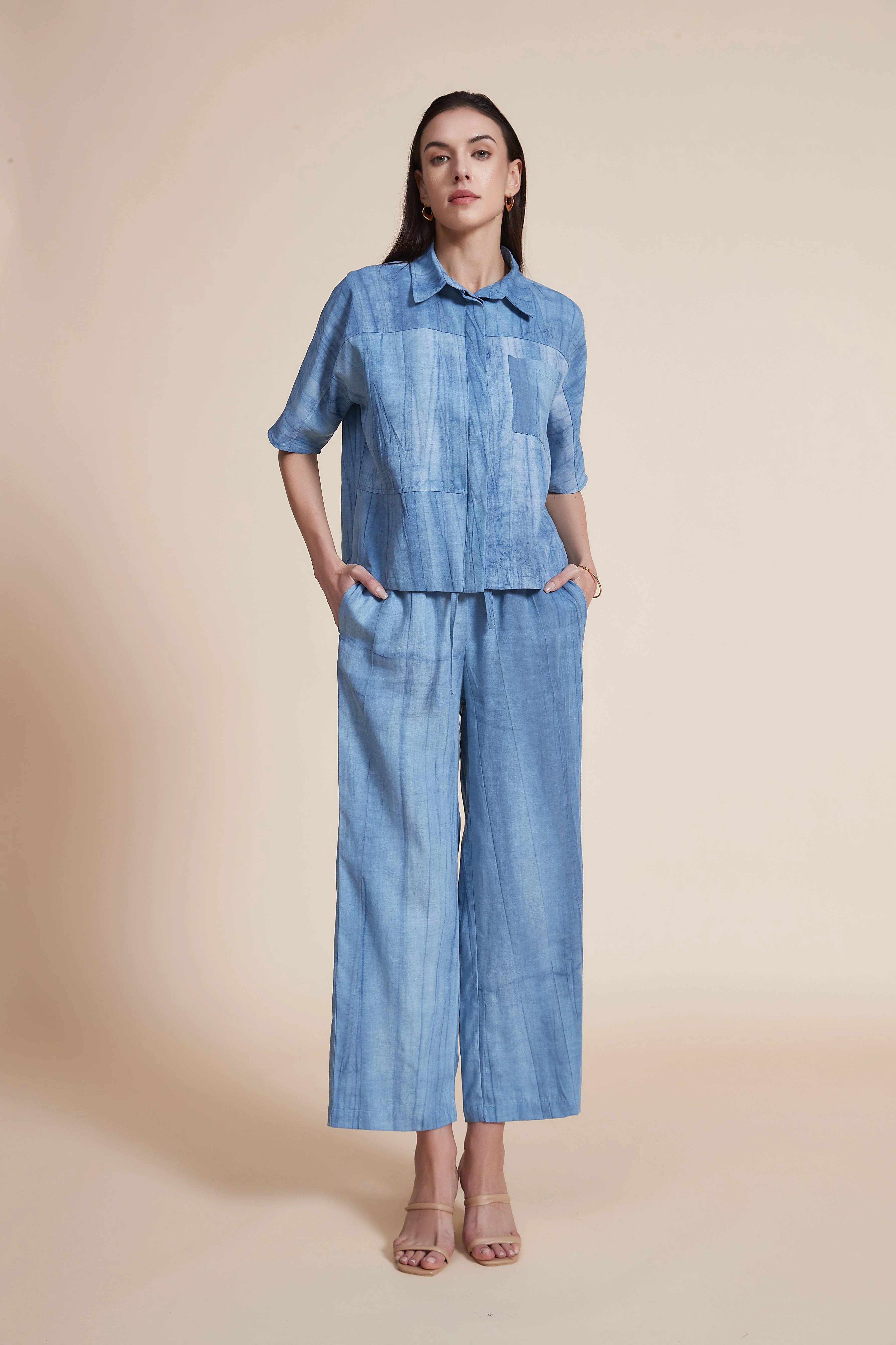 Short Sleeve Blouse with Front Buttons - Image 8