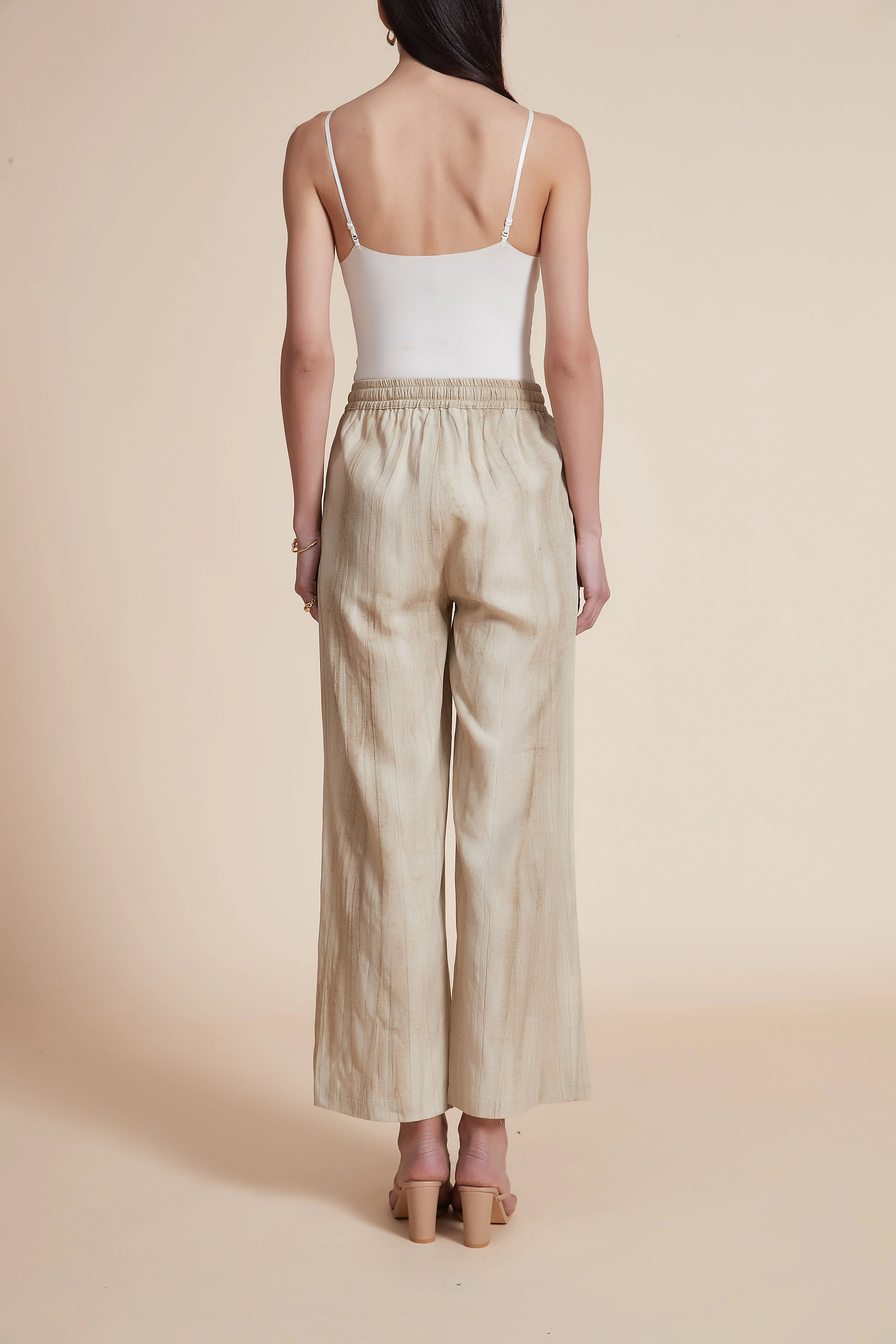 Wide Leg Ribbed Trousers - Image 3