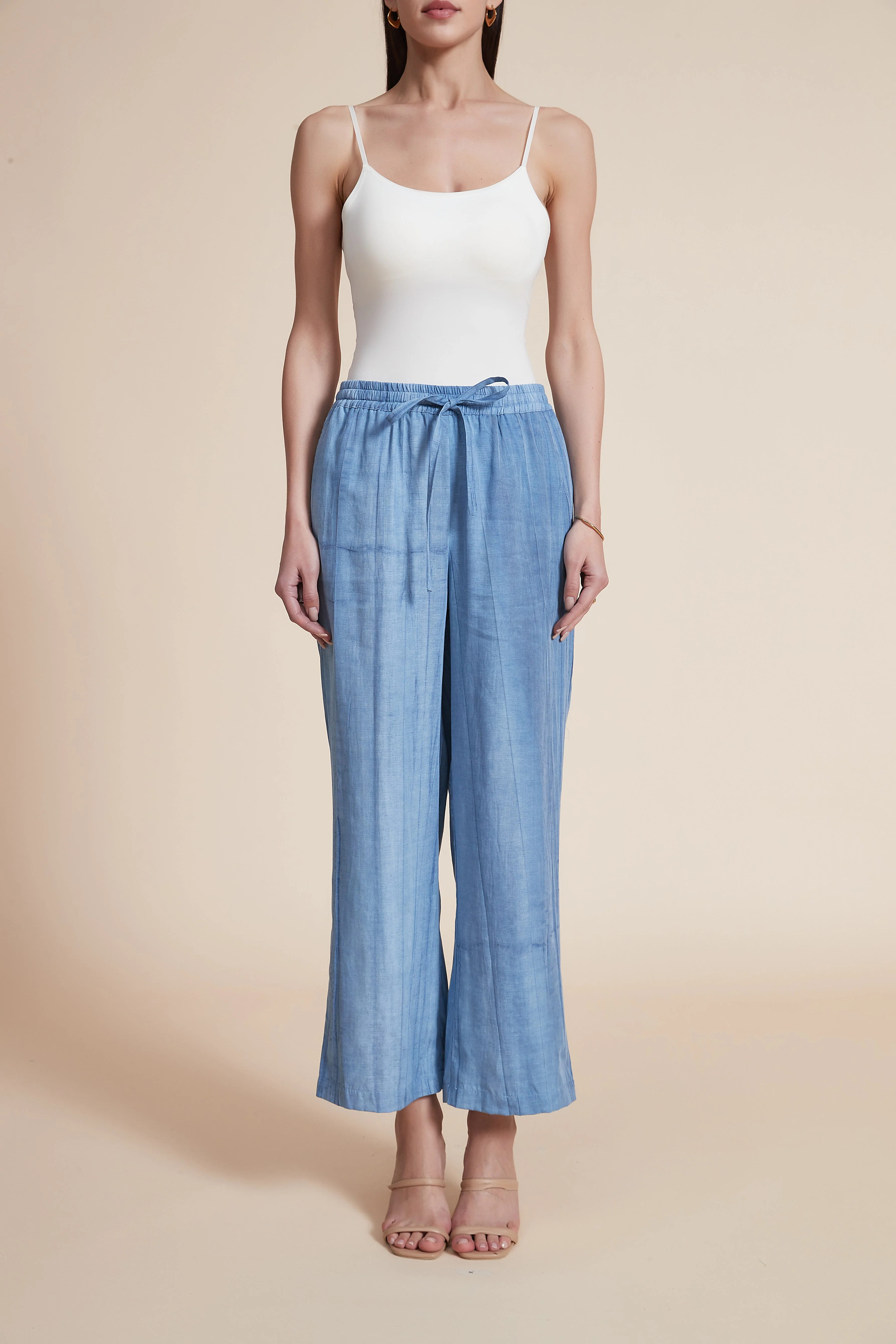 Wide Leg Ribbed Trousers - Image 8