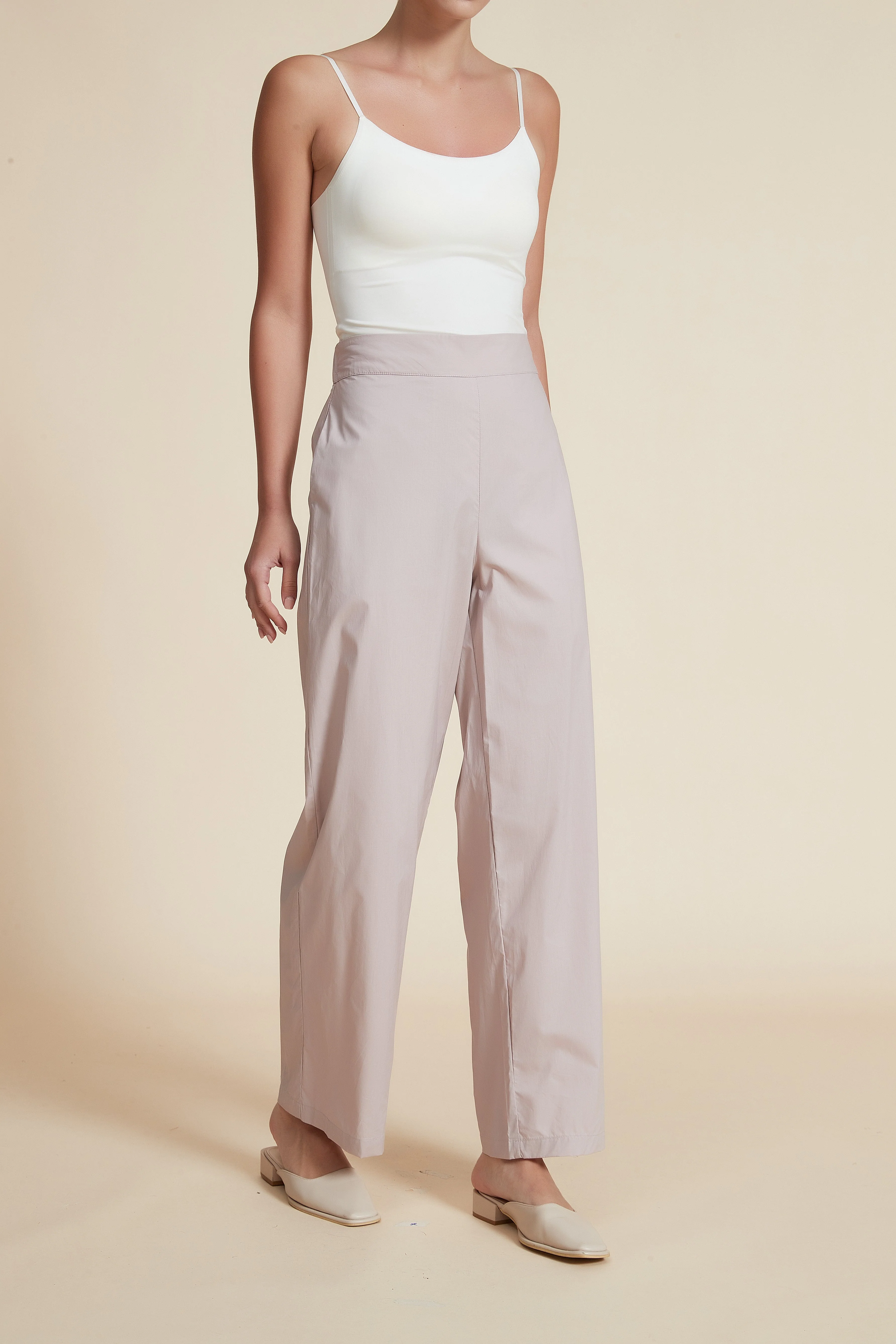 Wide-Leg Solid Long Pants - Image 10