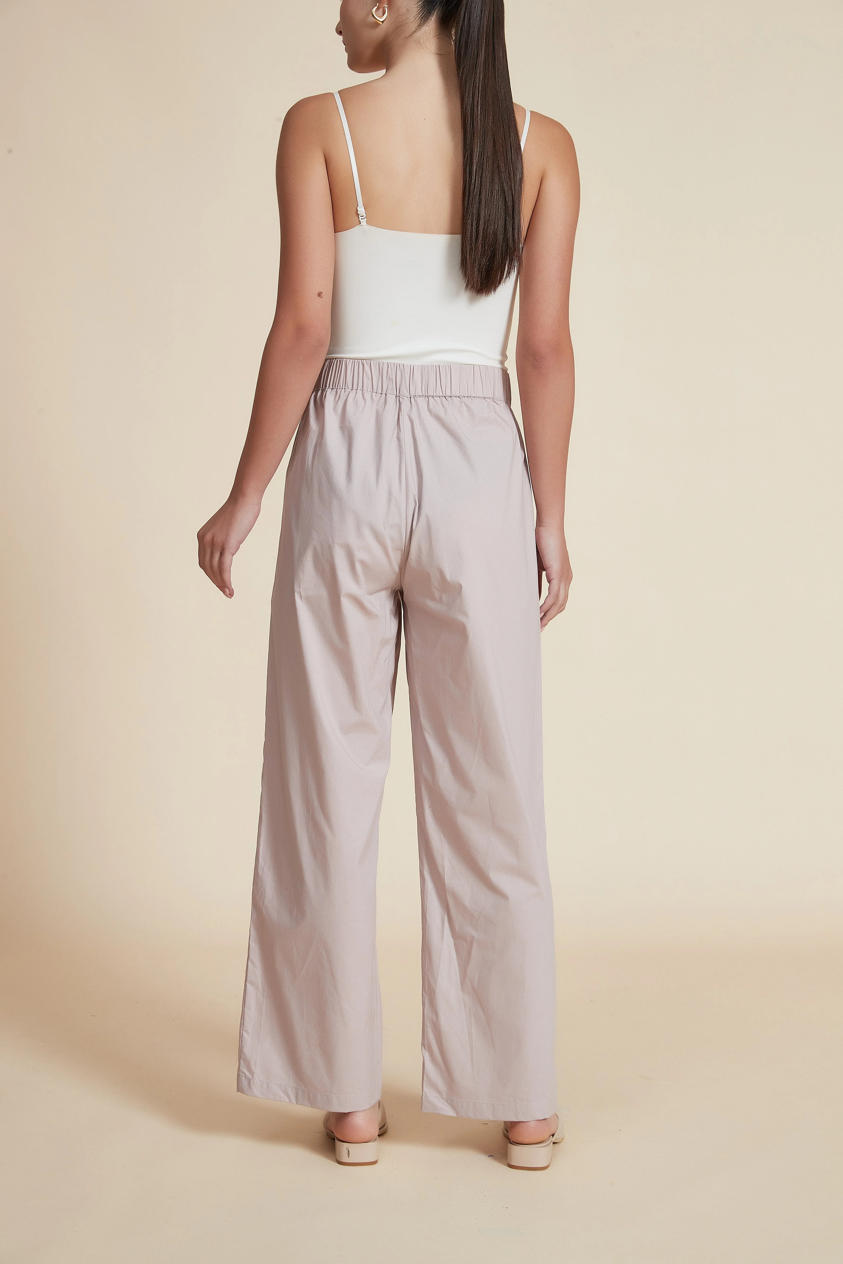 Wide-Leg Solid Long Pants - Image 12
