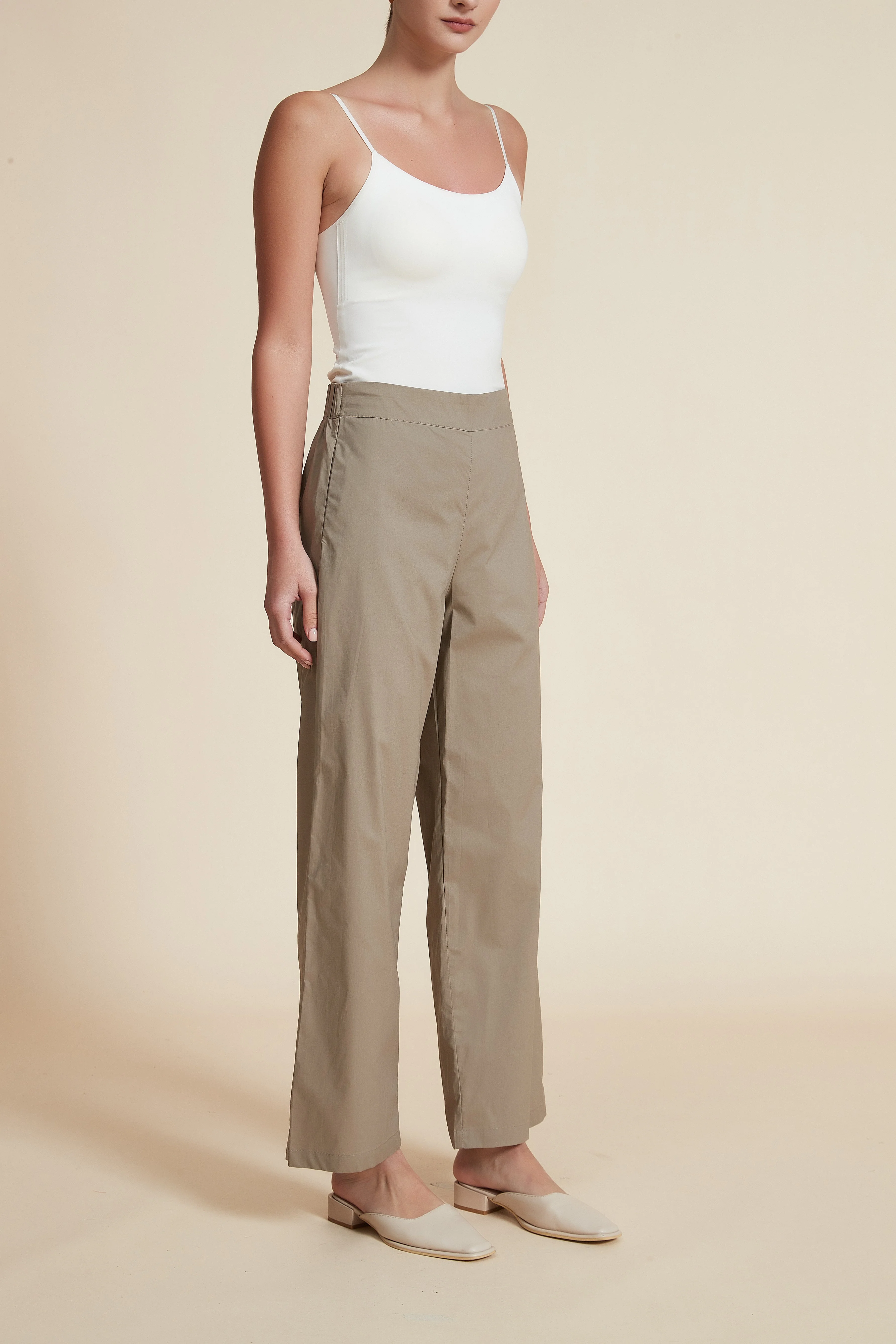 Wide-Leg Solid Long Pants - Image 5