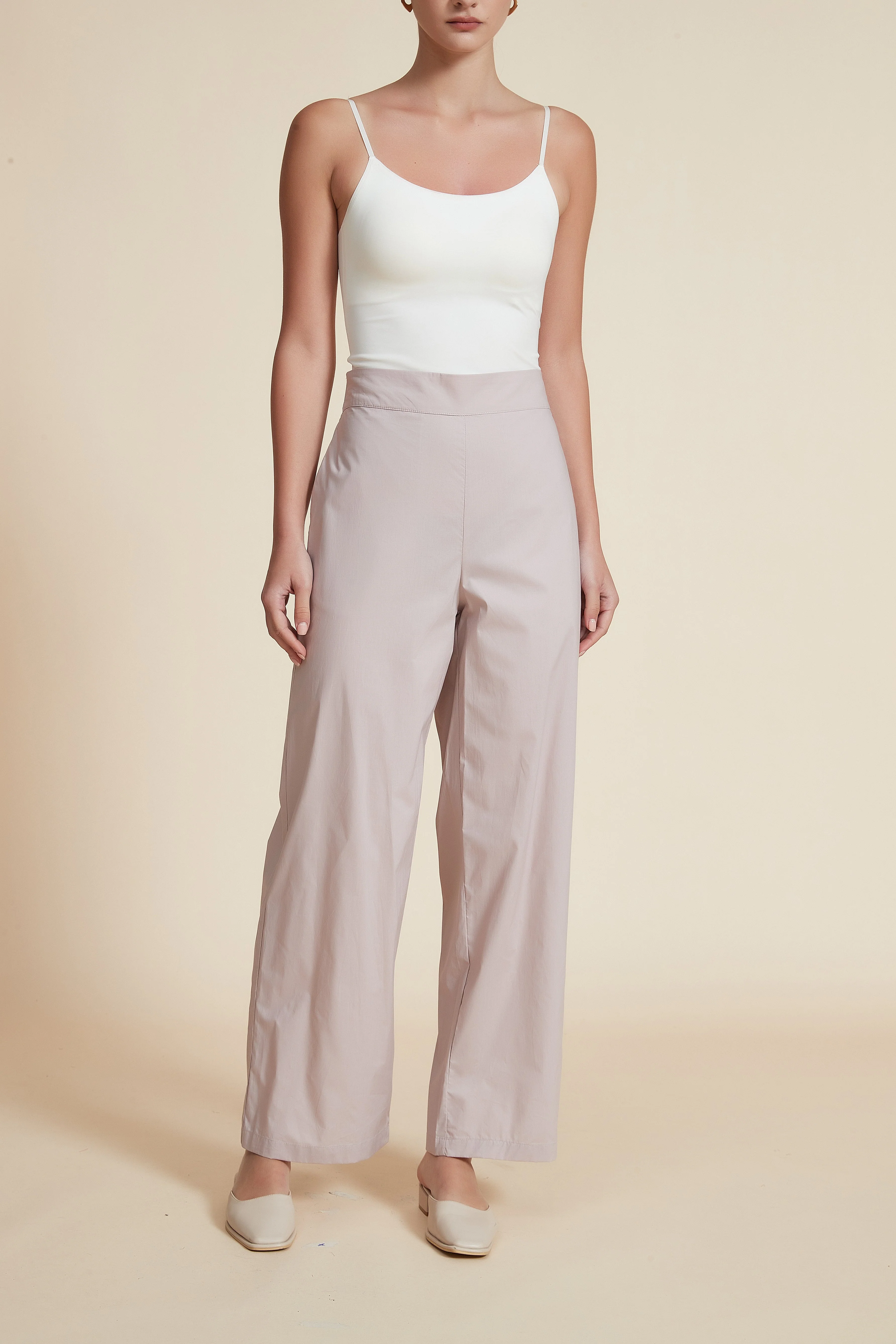 Wide-Leg Solid Long Pants - Image 9