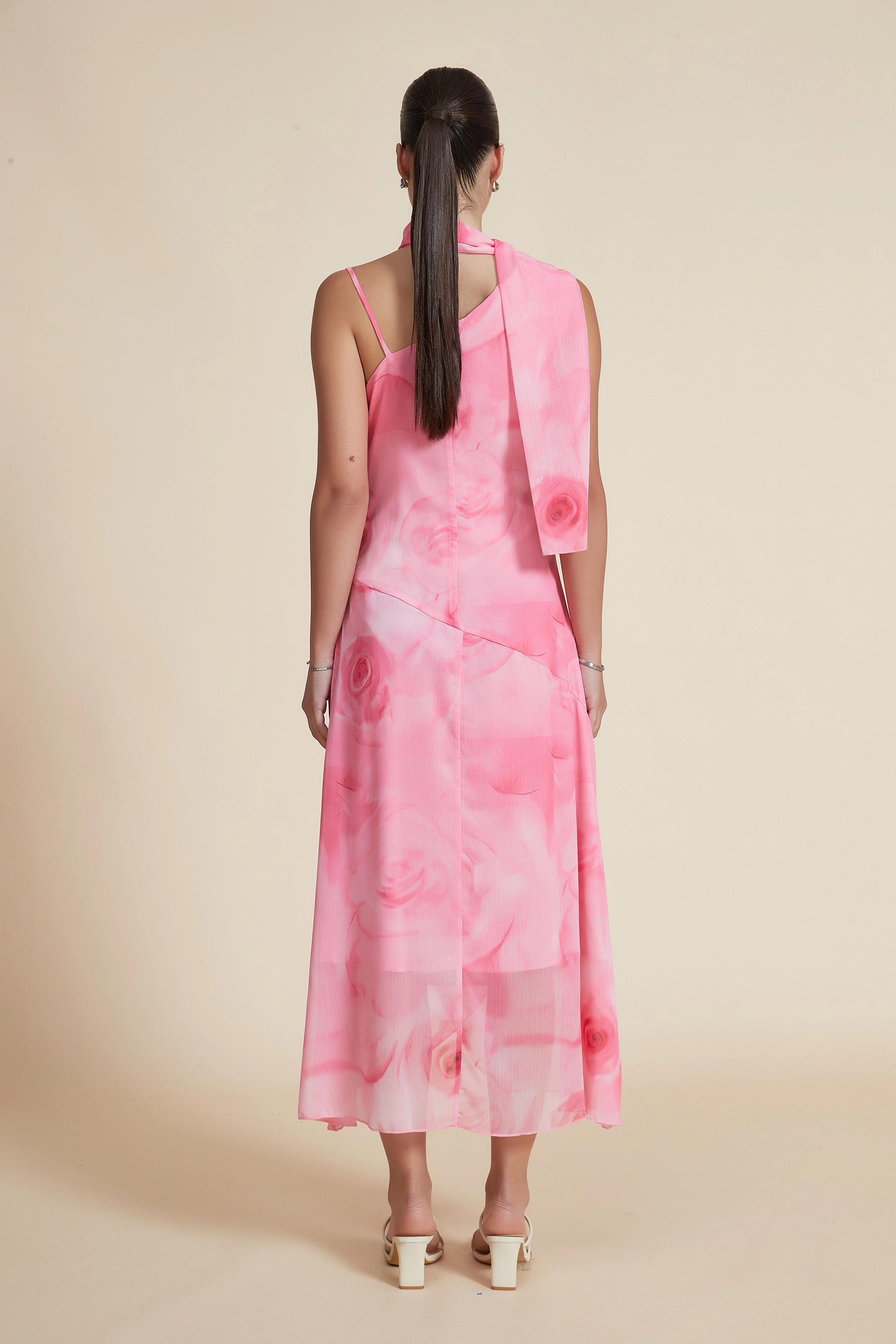 Sleeveless Floral Midi Dress - Image 3