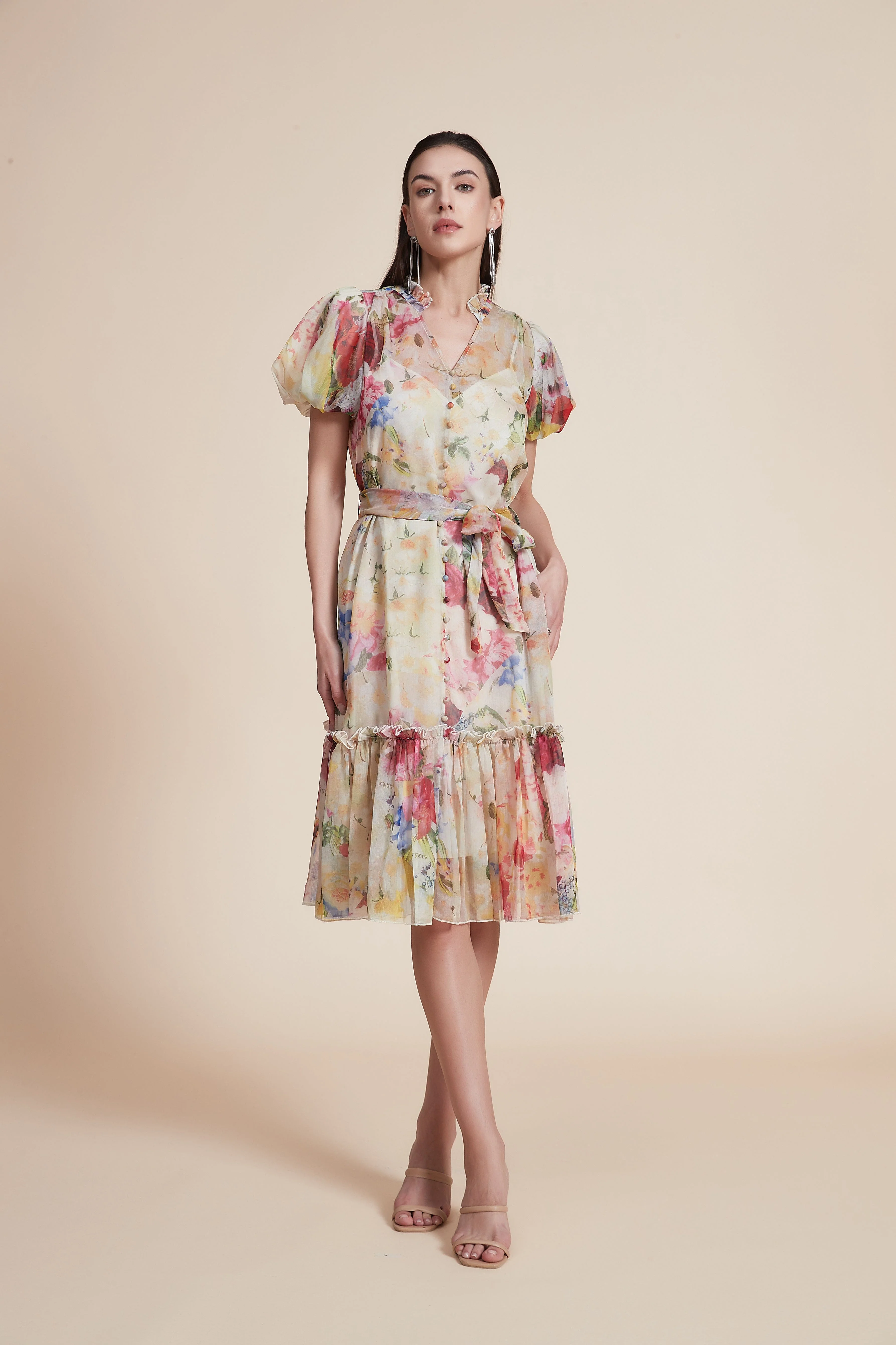 Sleeveless Wide-Leg Midi Dress