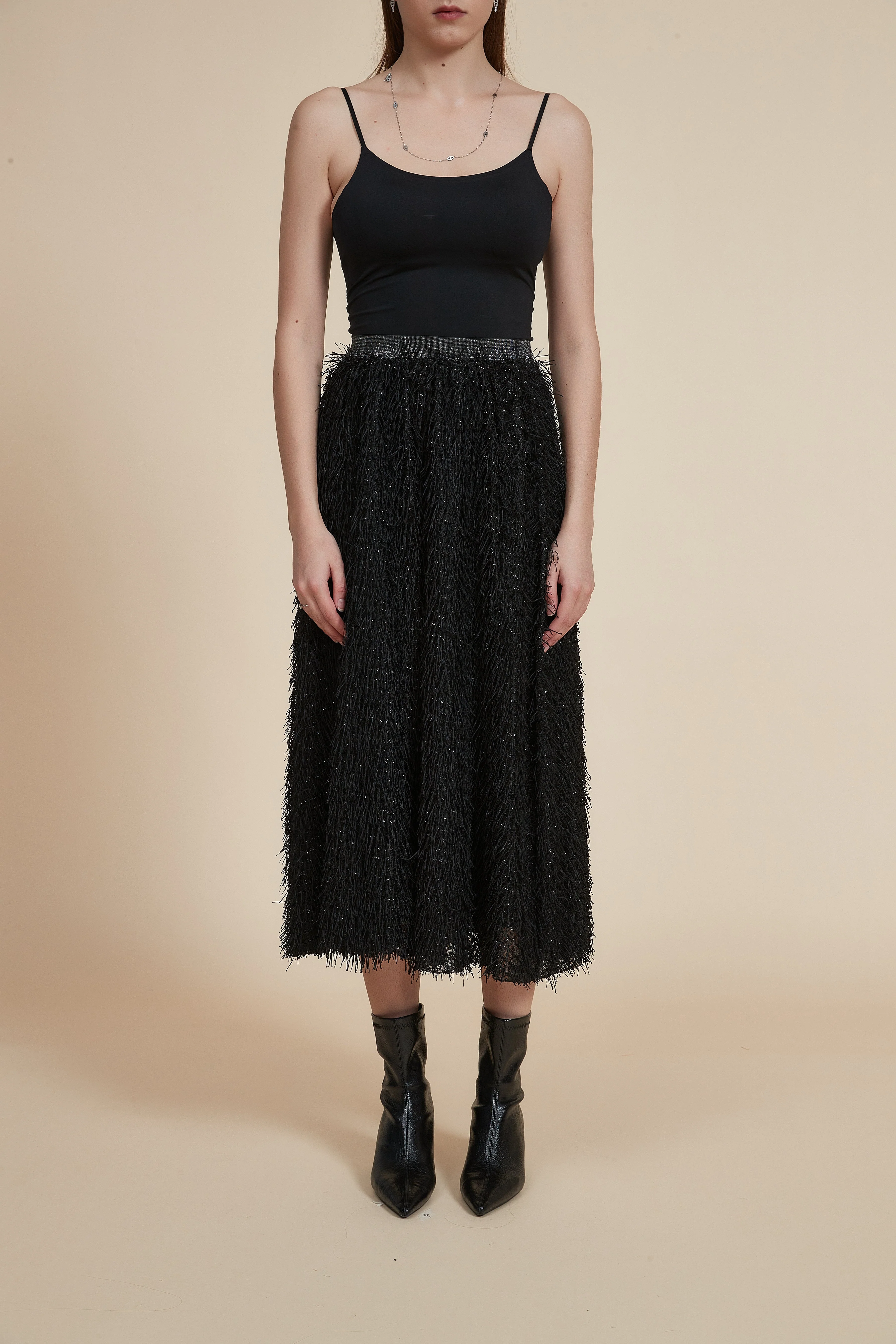 Plain Winter Midi Skirt - Image 2