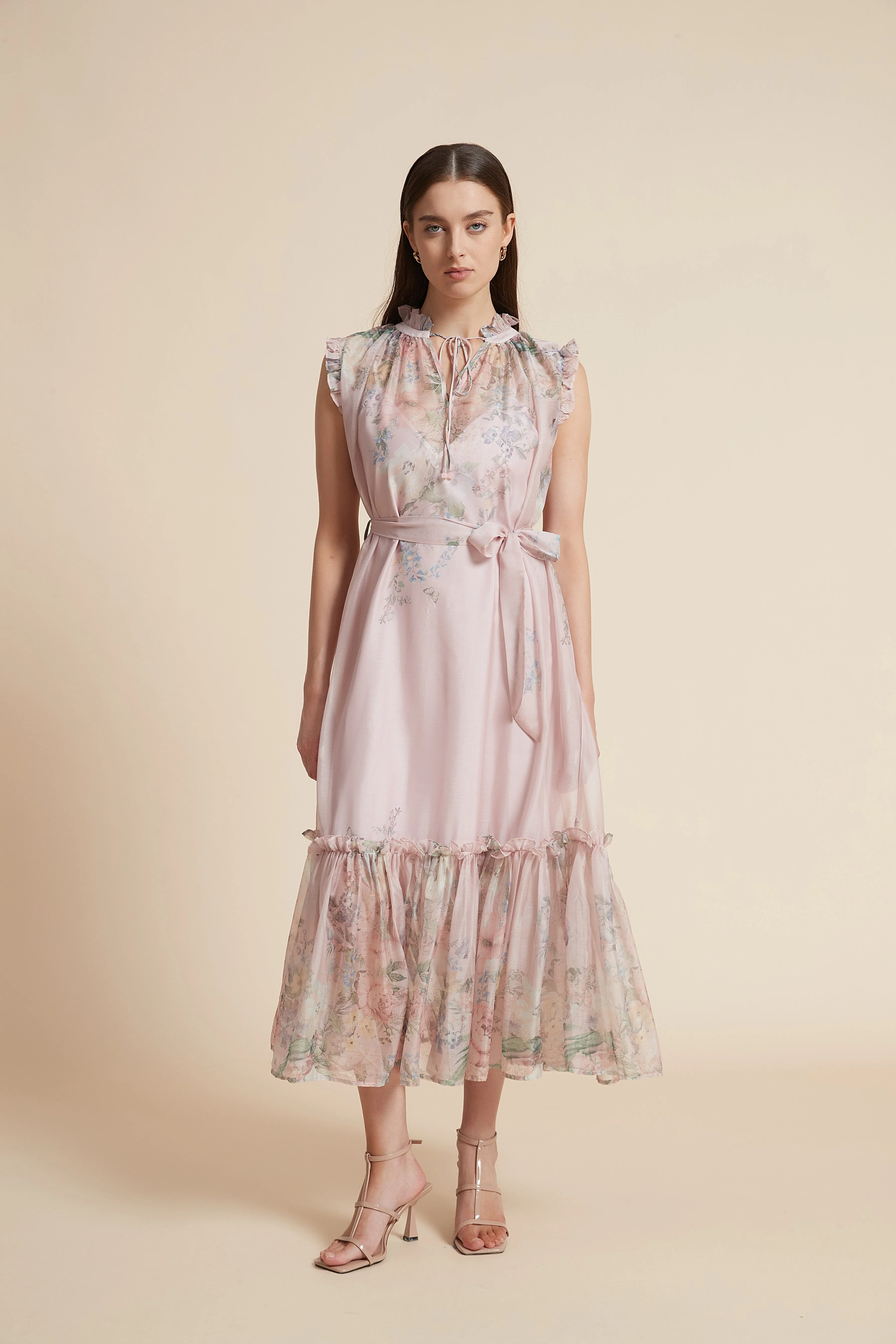 Sleeveless Floral Midi Dress - Image 2