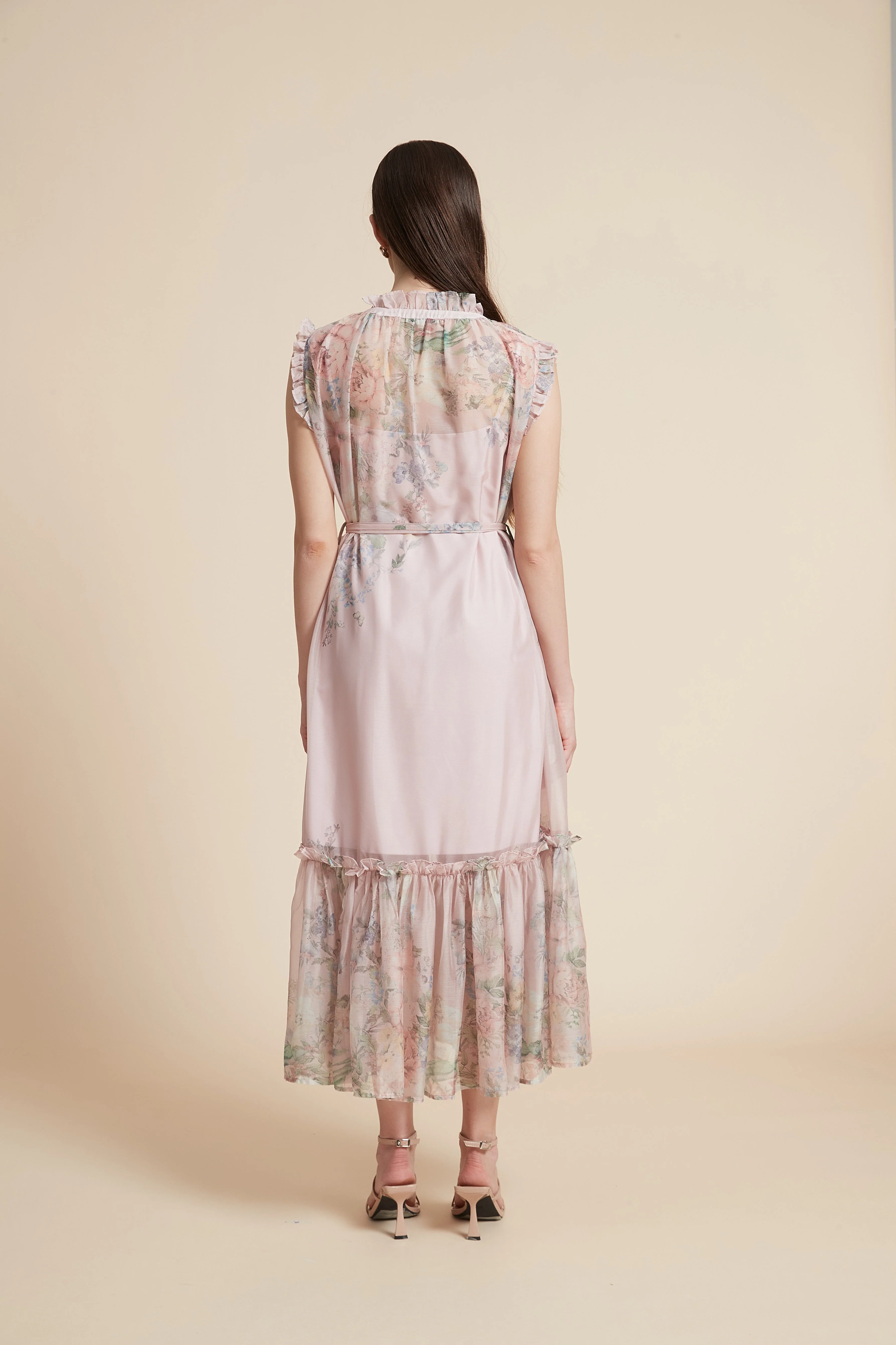 Sleeveless Floral Midi Dress - Image 4