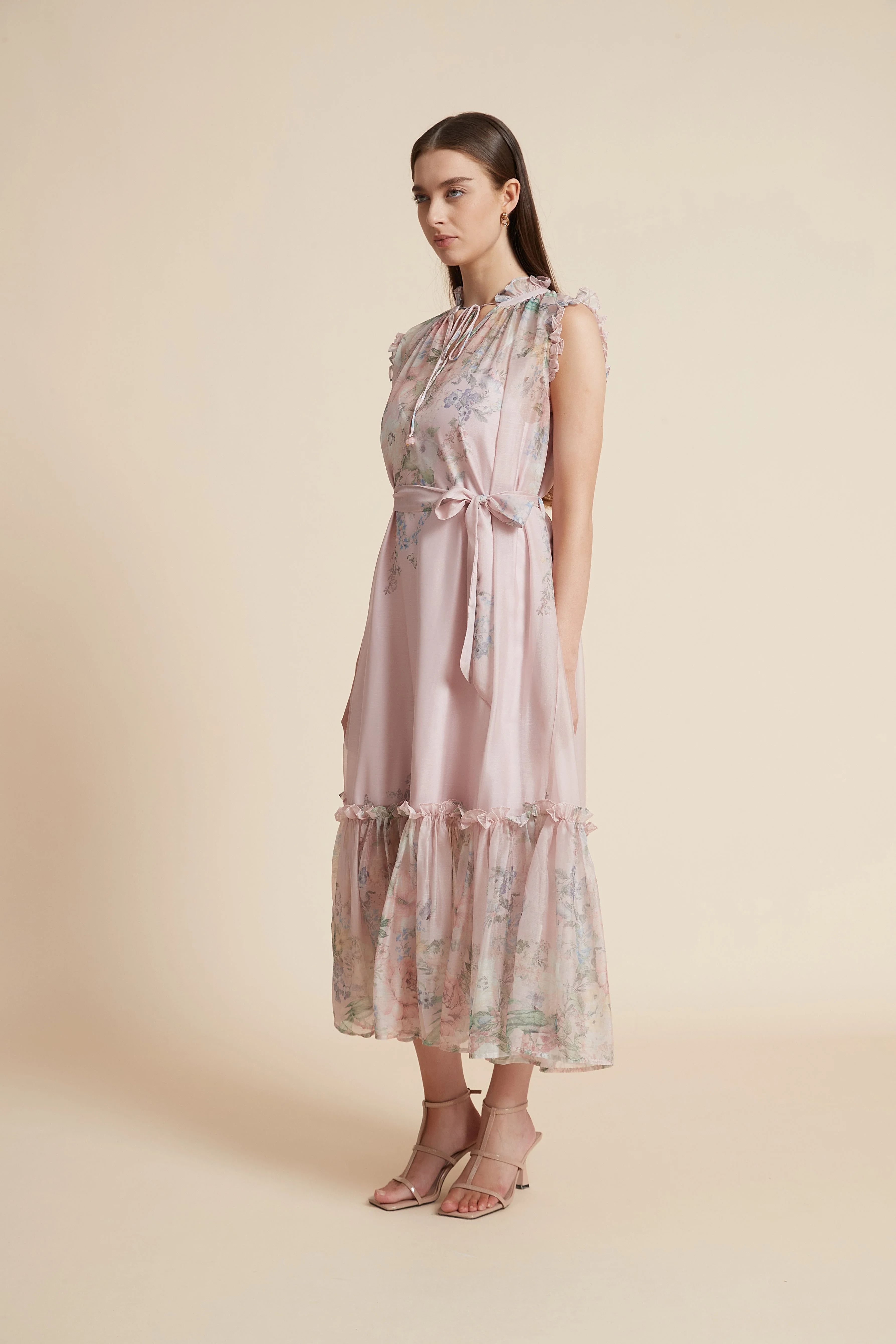 Sleeveless Floral Midi Dress - Image 6