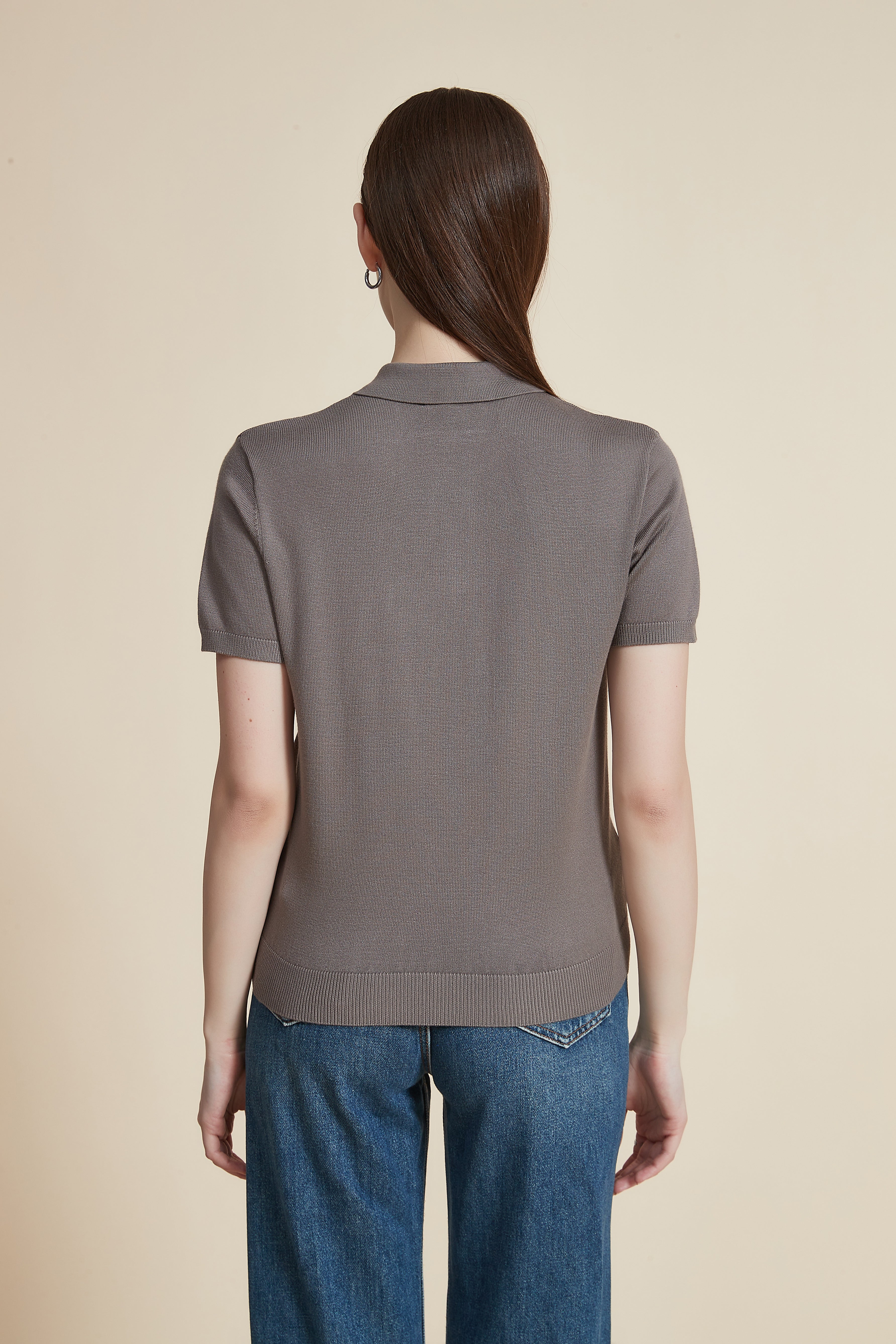 Plain Solid Half Sleeve Shirt with Collar and Buttons - Image 15
