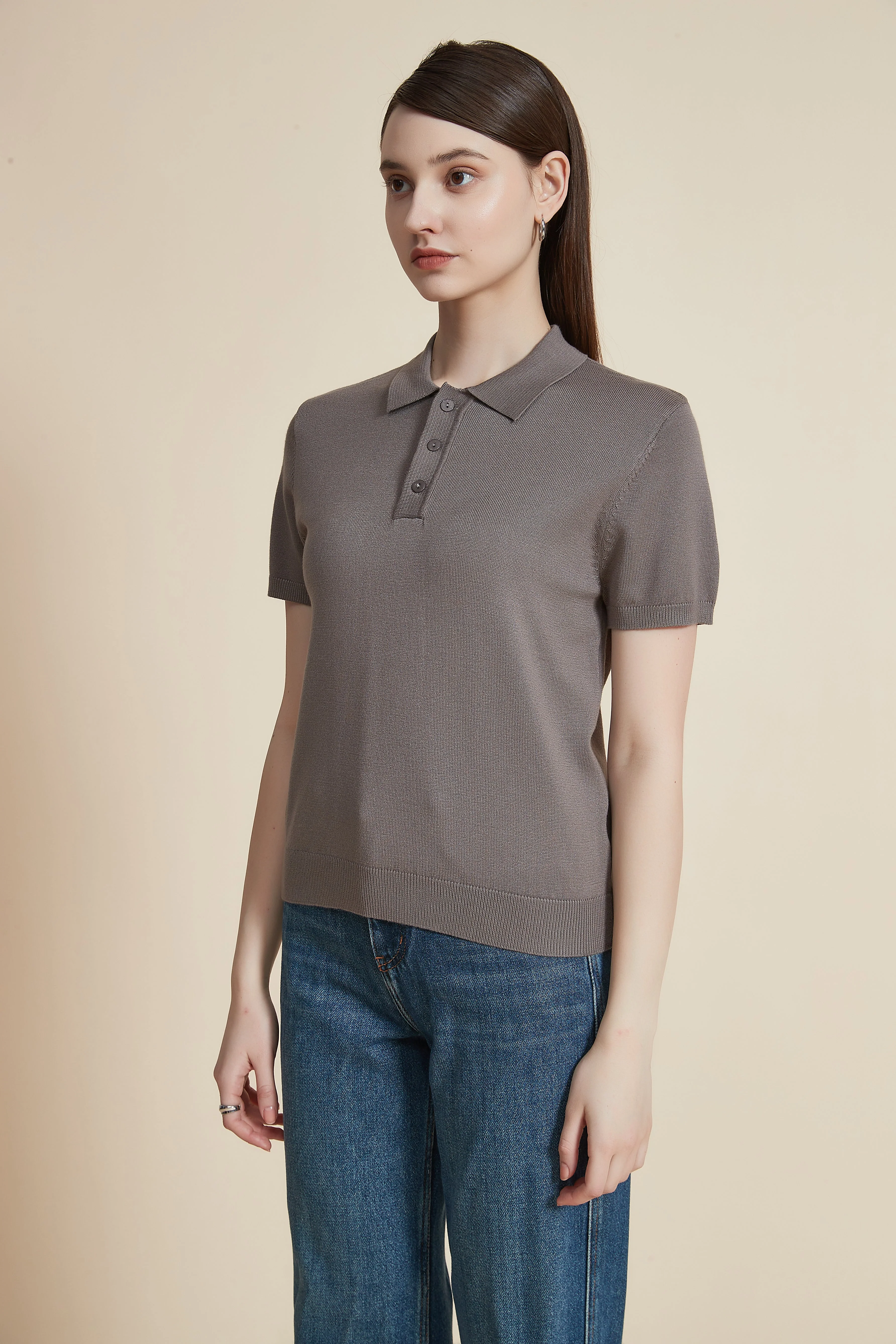 Plain Solid Half Sleeve Shirt with Collar and Buttons - Image 17