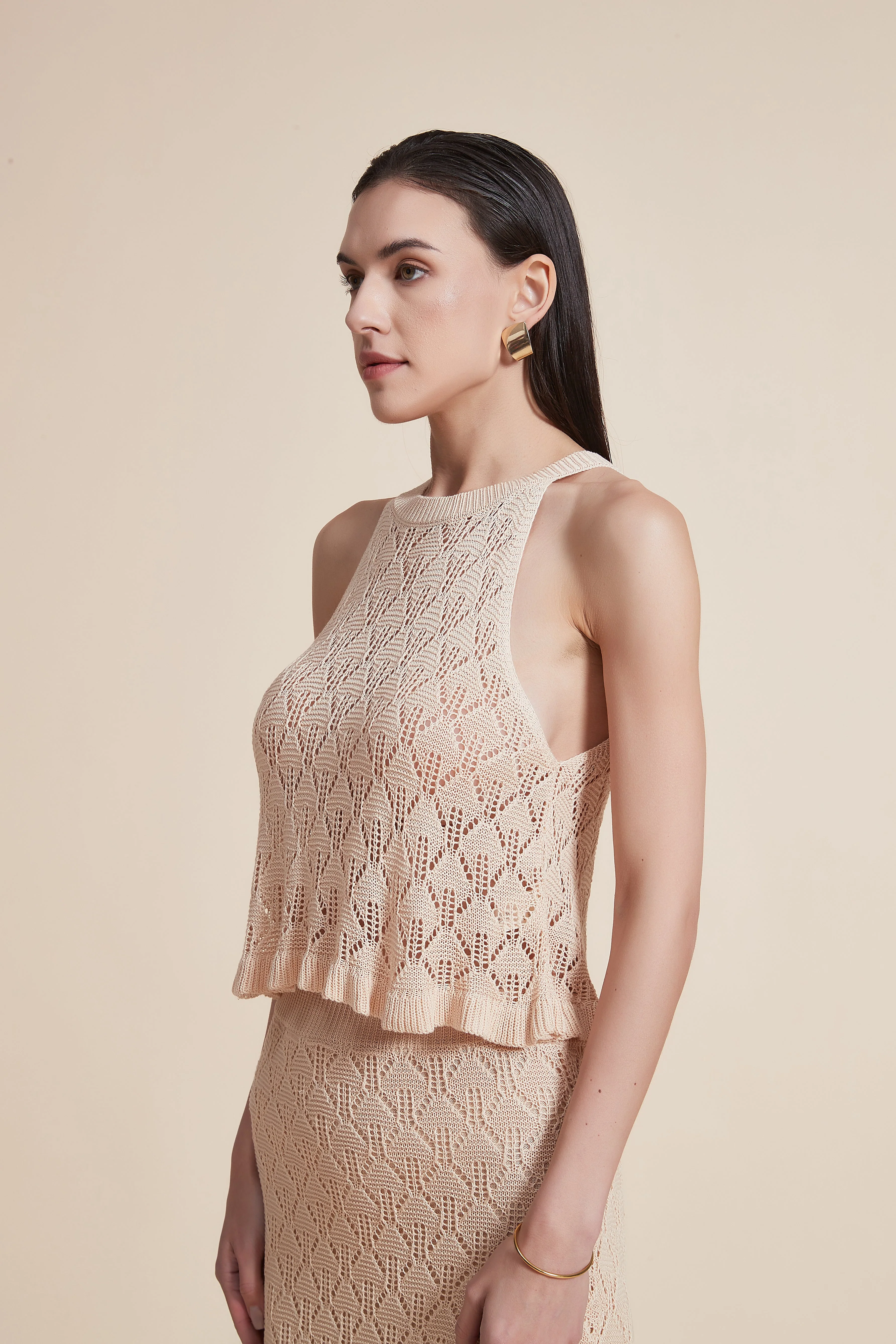 Knit Blouse with Ruffles at the Bottom - Image 6