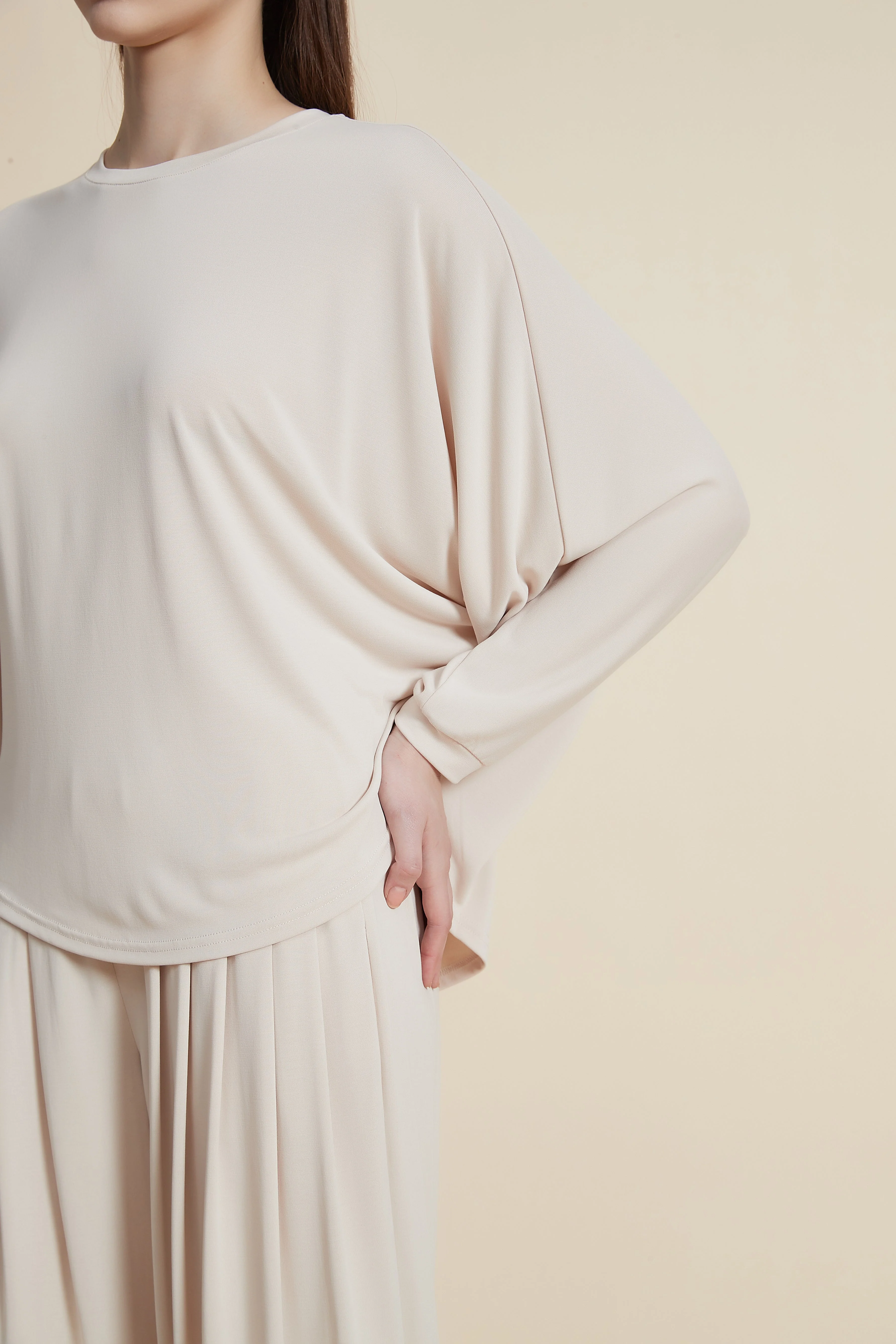 Plain Round Neck Blouse - Image 12