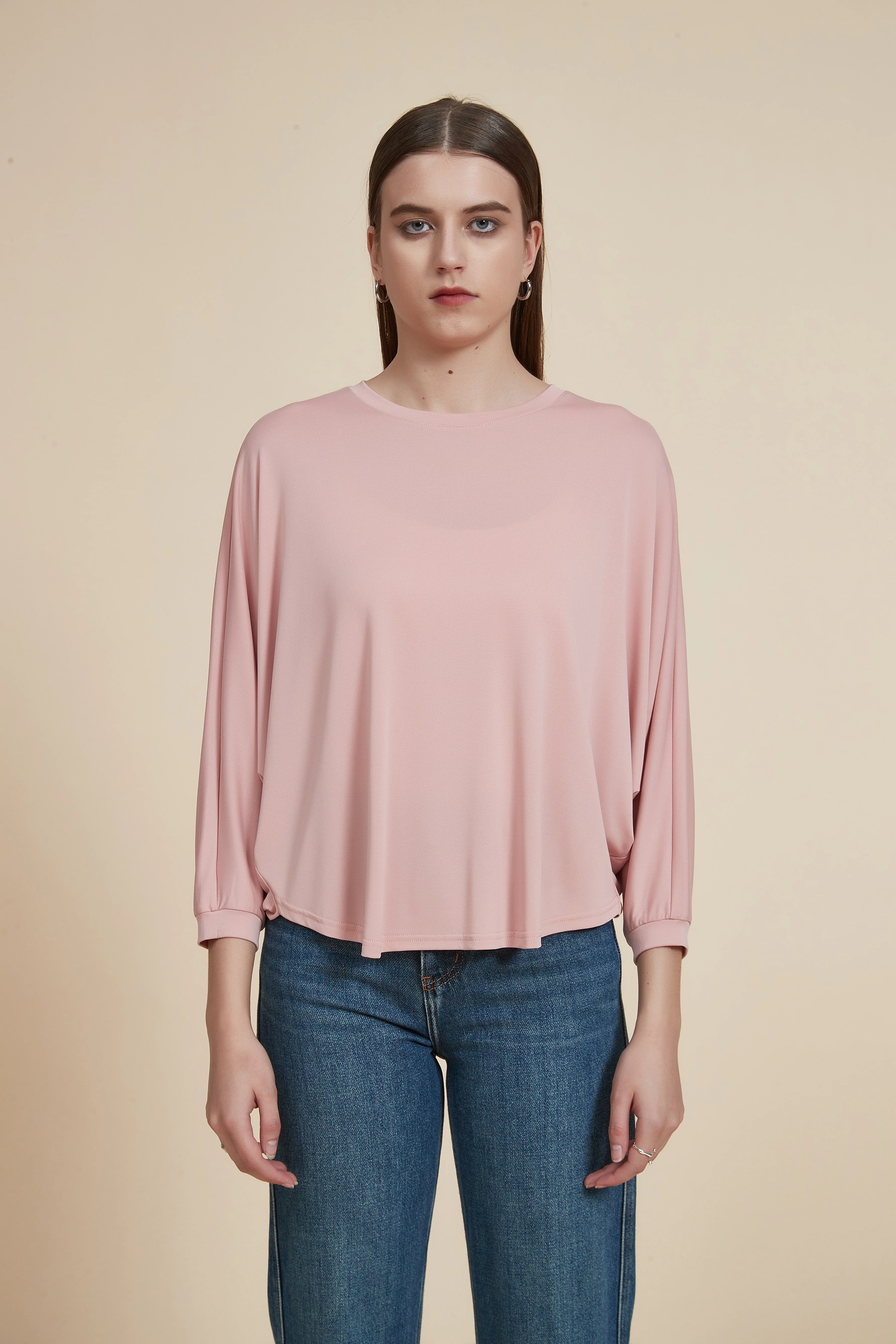 Plain Round Neck Blouse - Image 14