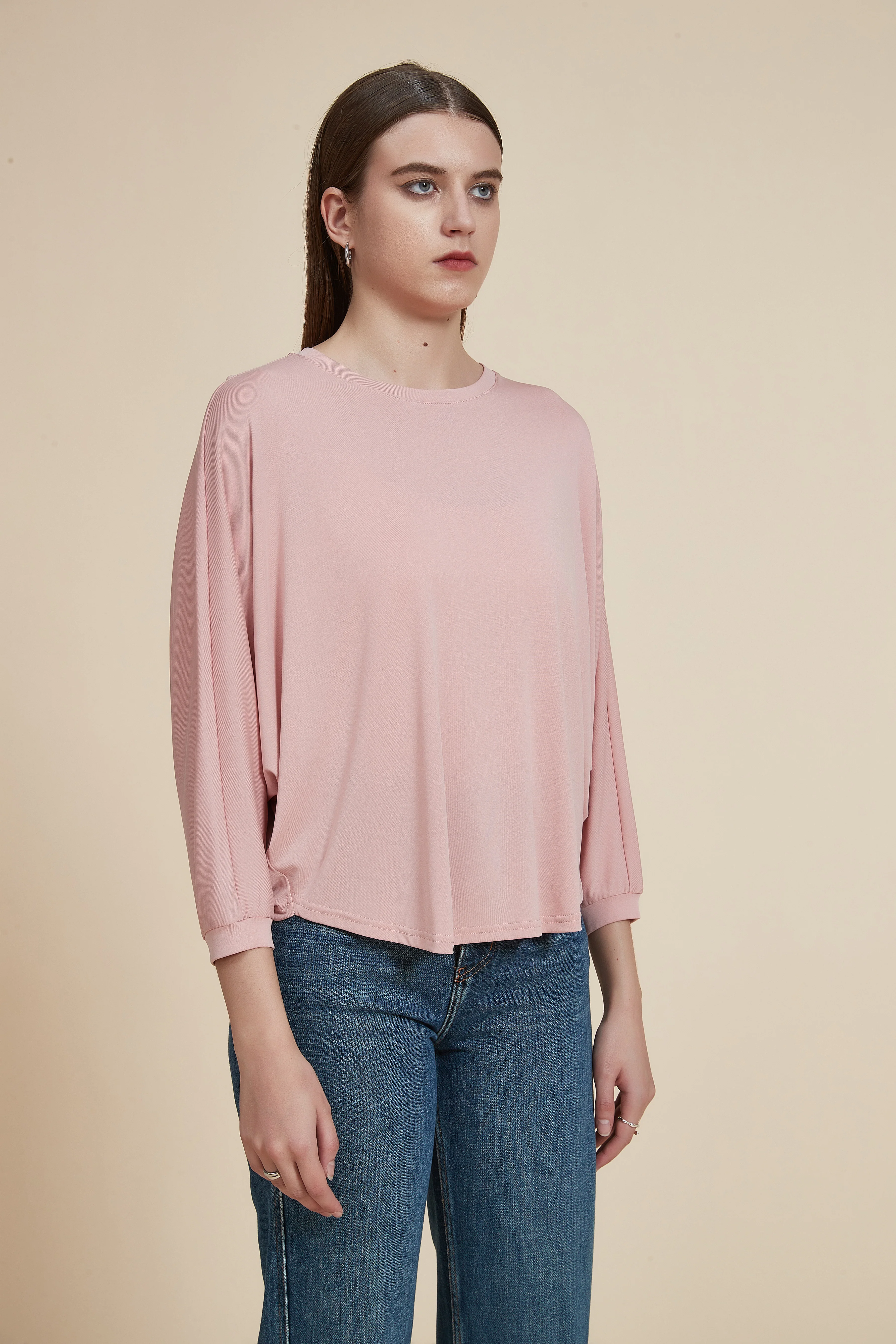 Plain Round Neck Blouse - Image 16