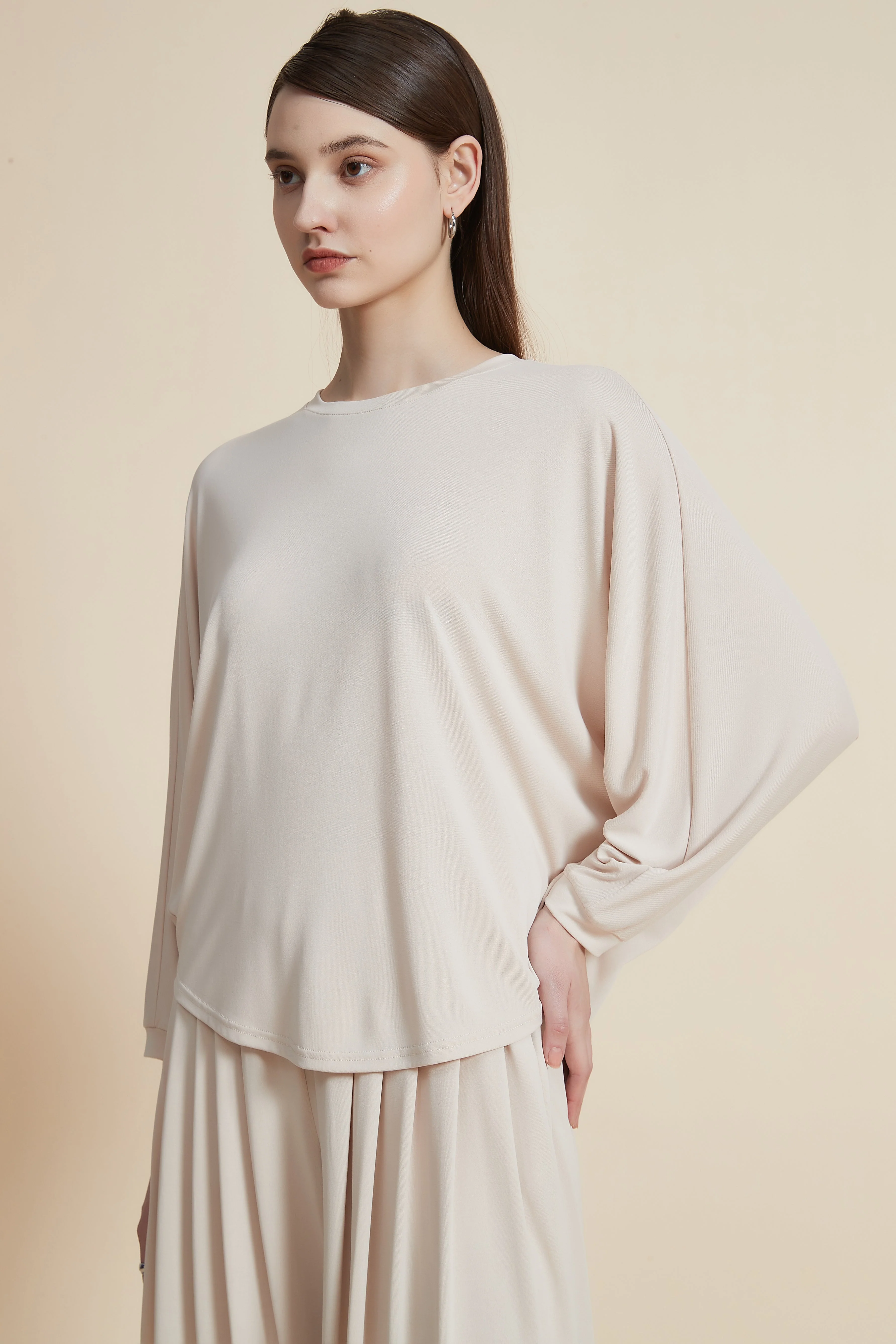 Plain Round Neck Blouse - Image 7