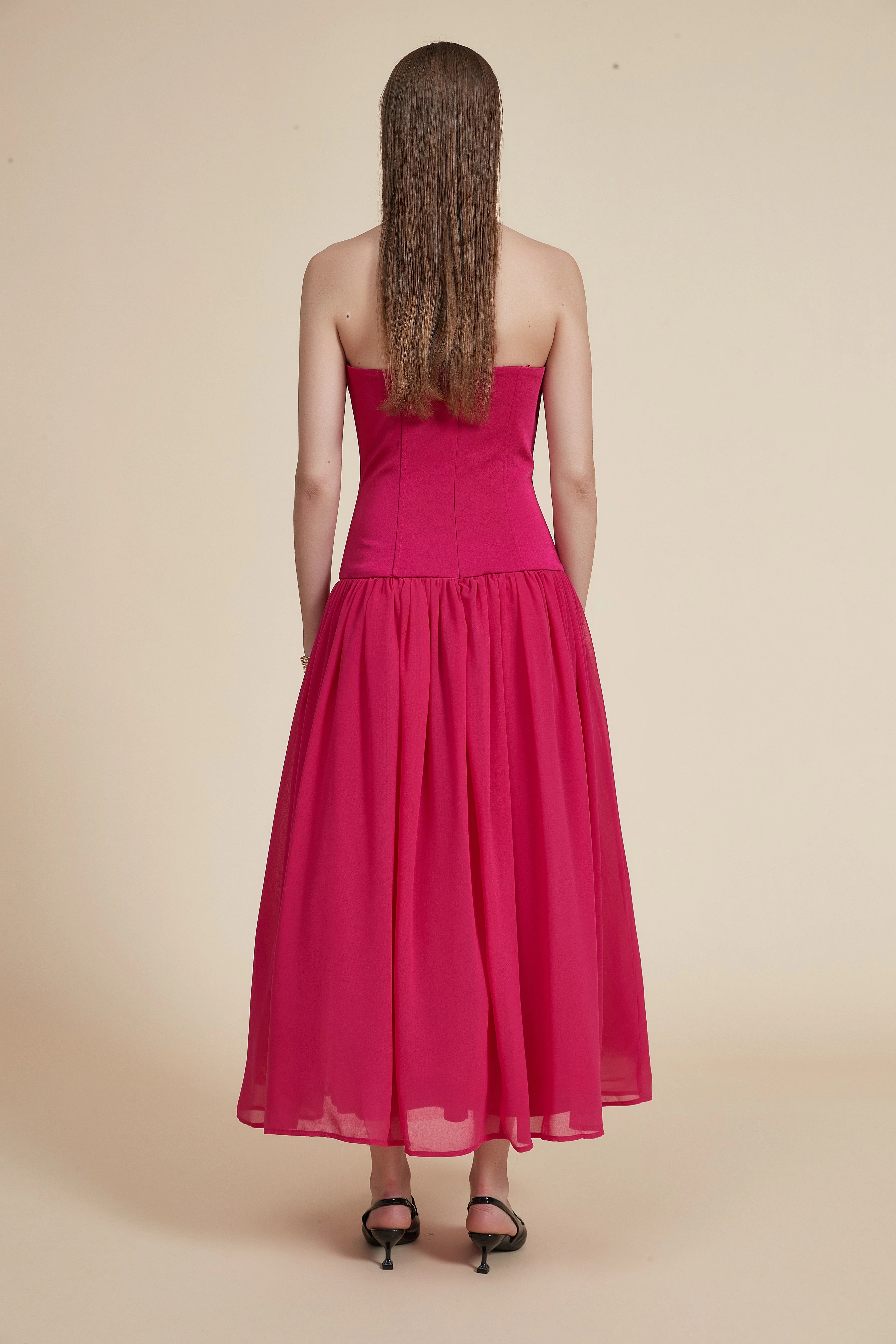 Long Ruffled Cape Dress - Image 13