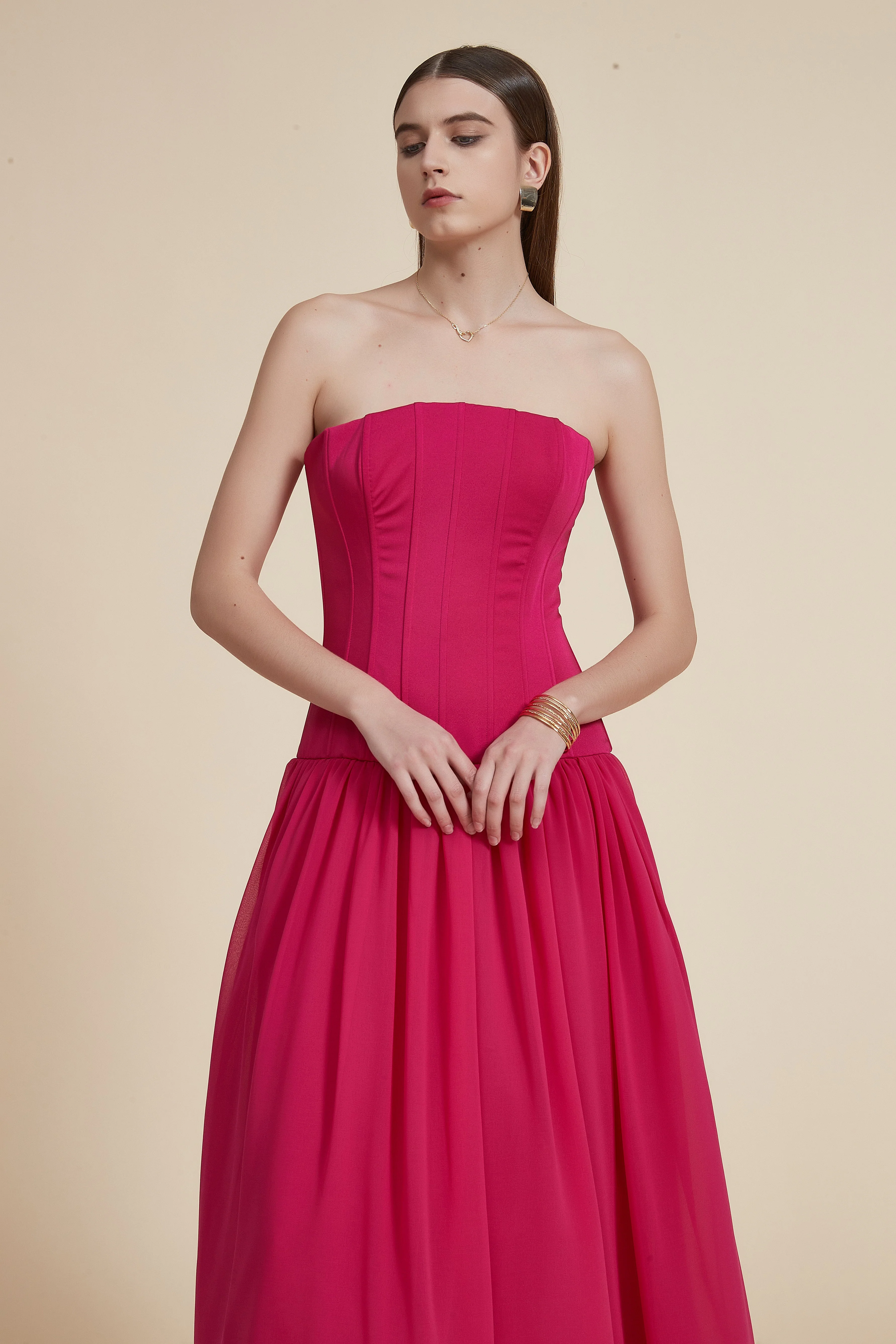Long Ruffled Cape Dress - Image 14