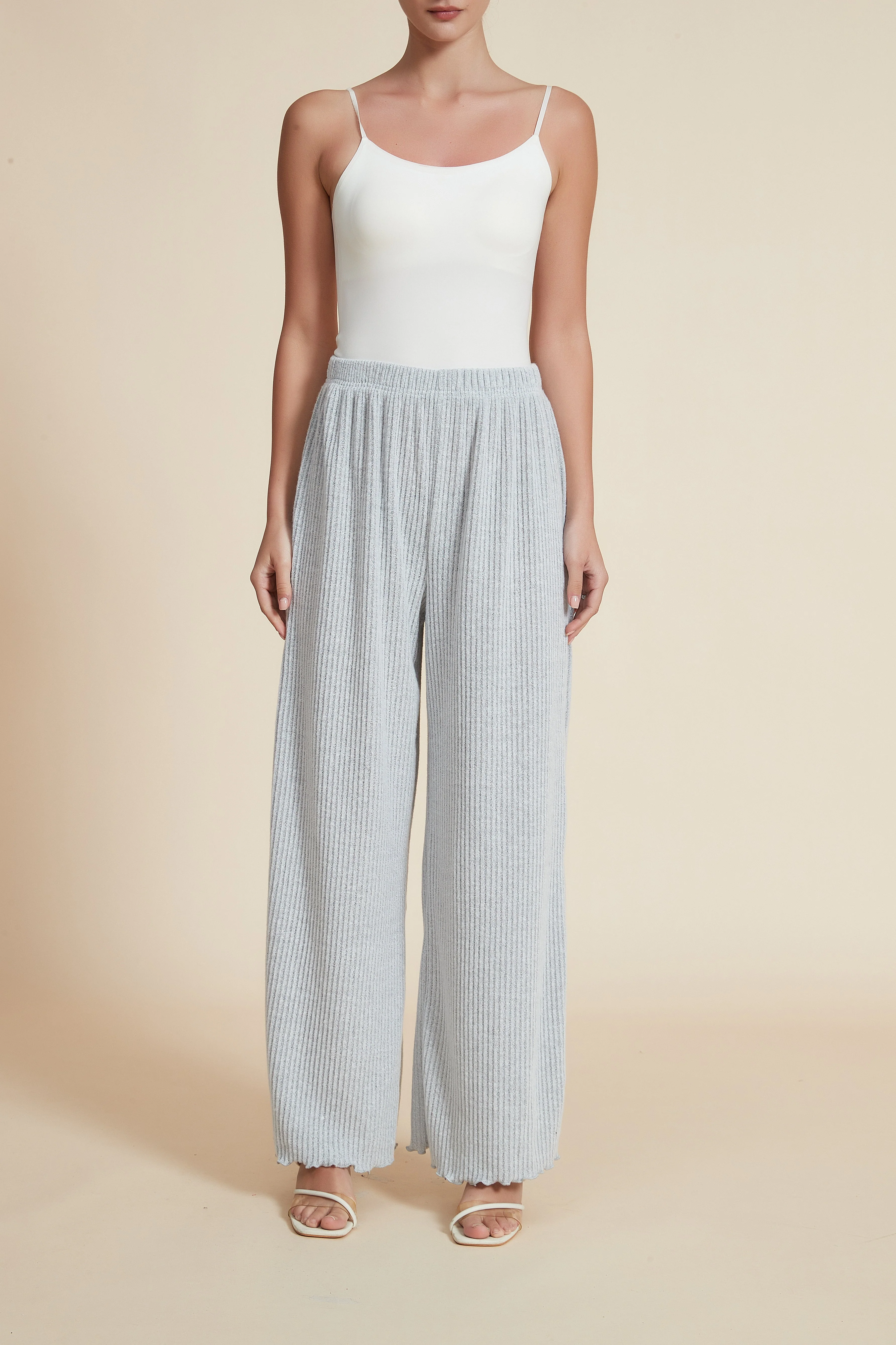 Plain Wide-Leg Trousers - Image 22