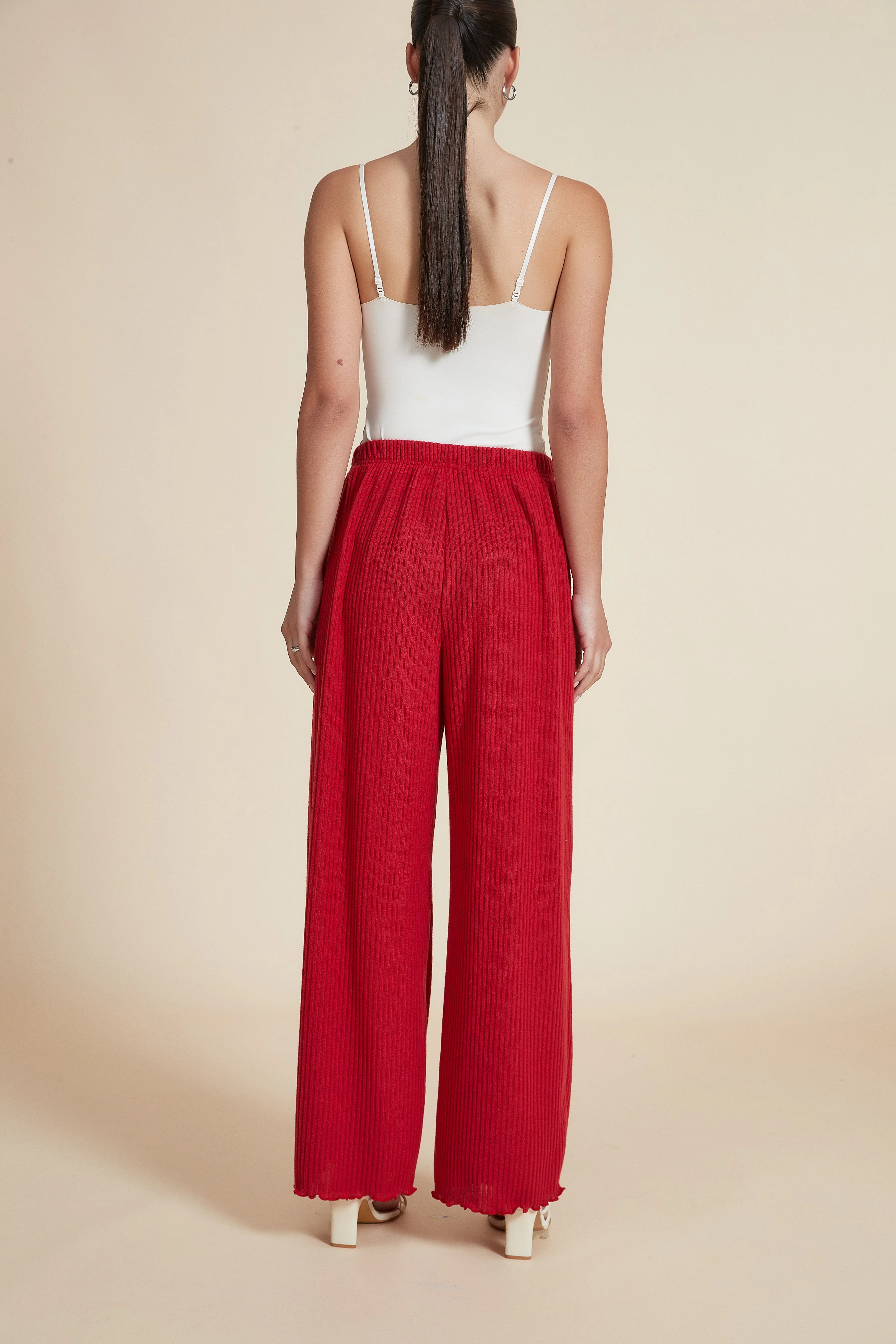 Plain Wide-Leg Trousers - Image 5