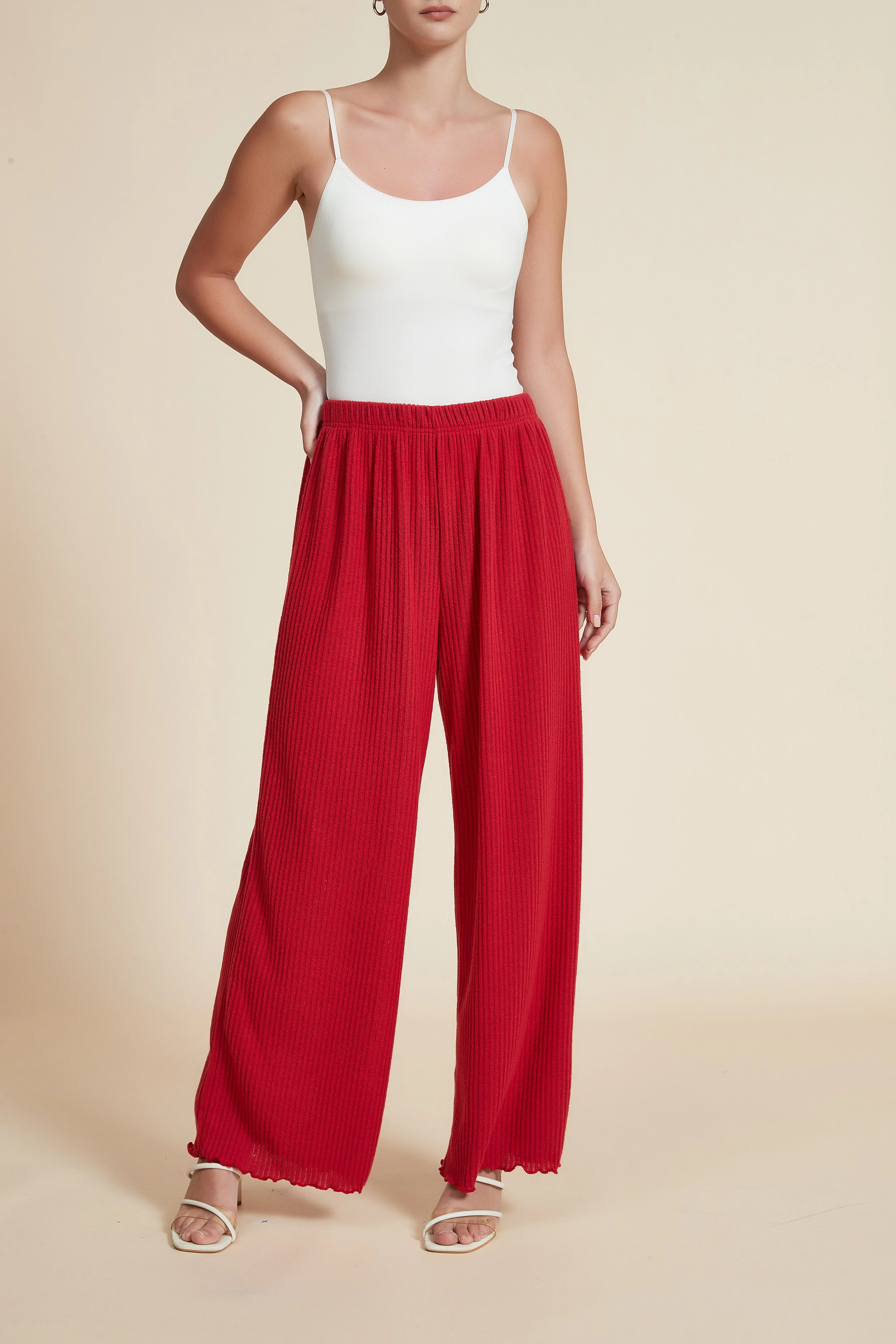 Plain Wide-Leg Trousers - Image 6