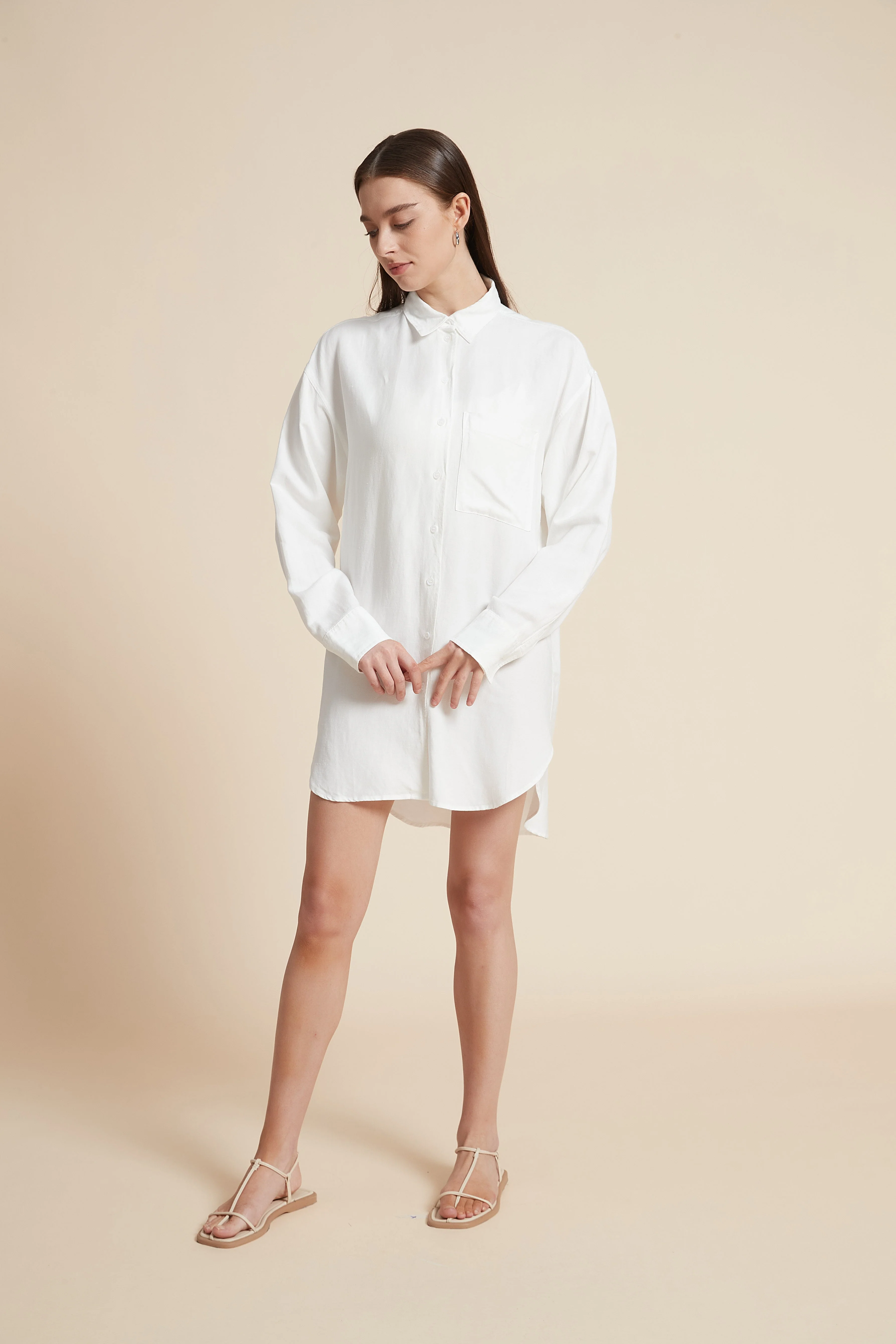 Long Sleeve Solid Blouse
