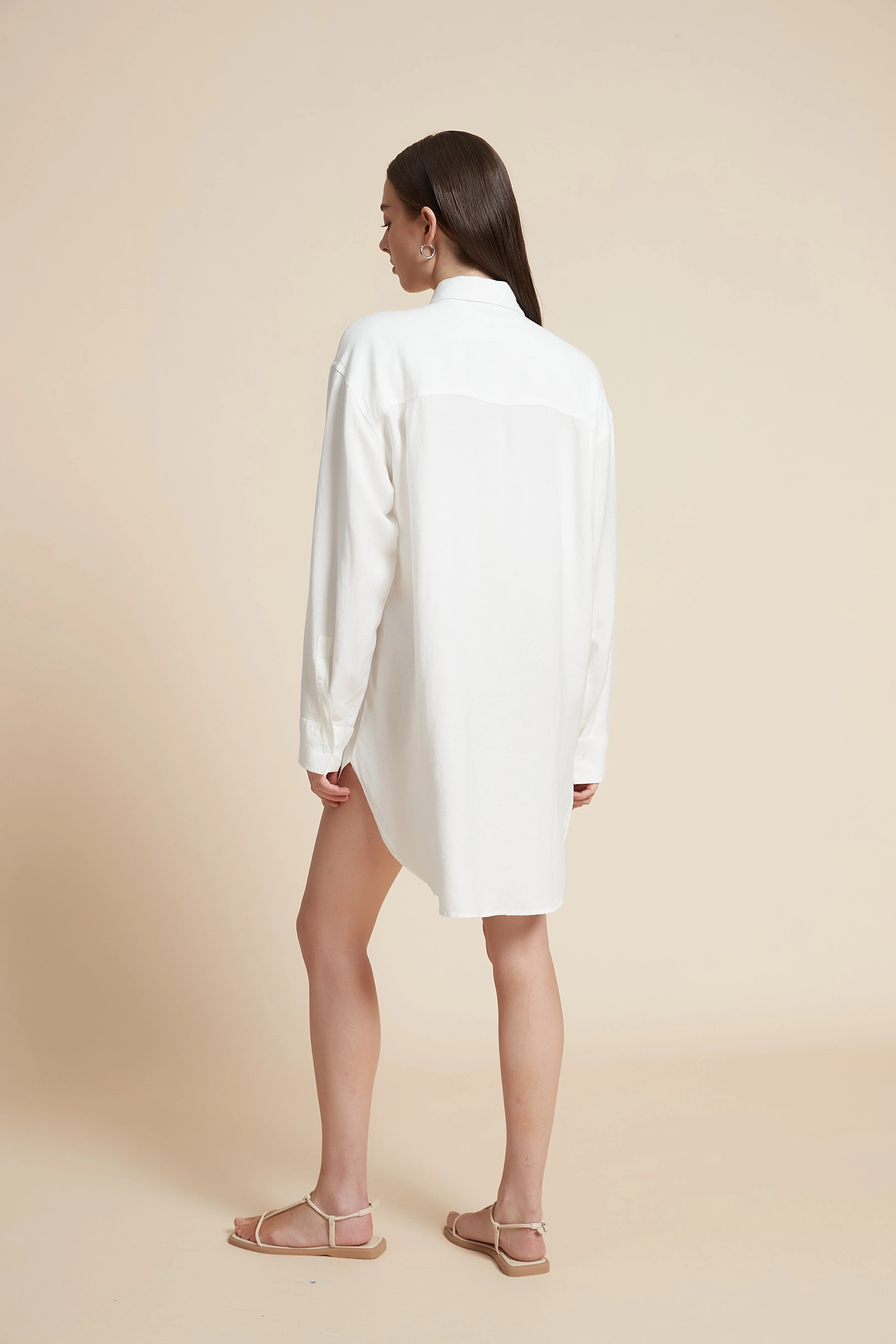 Long Sleeve Solid Blouse - Image 3