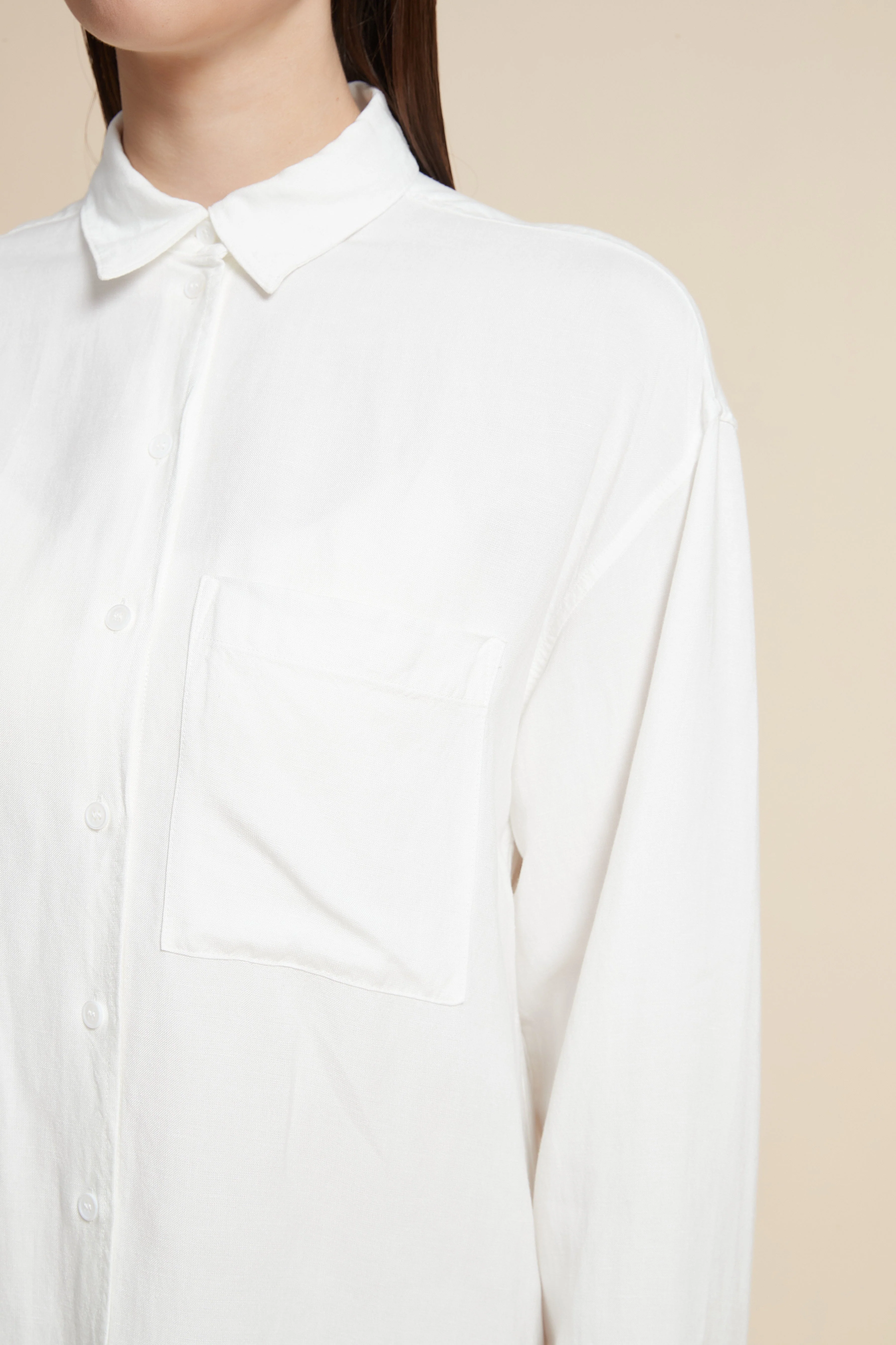 Long Sleeve Solid Blouse - Image 4