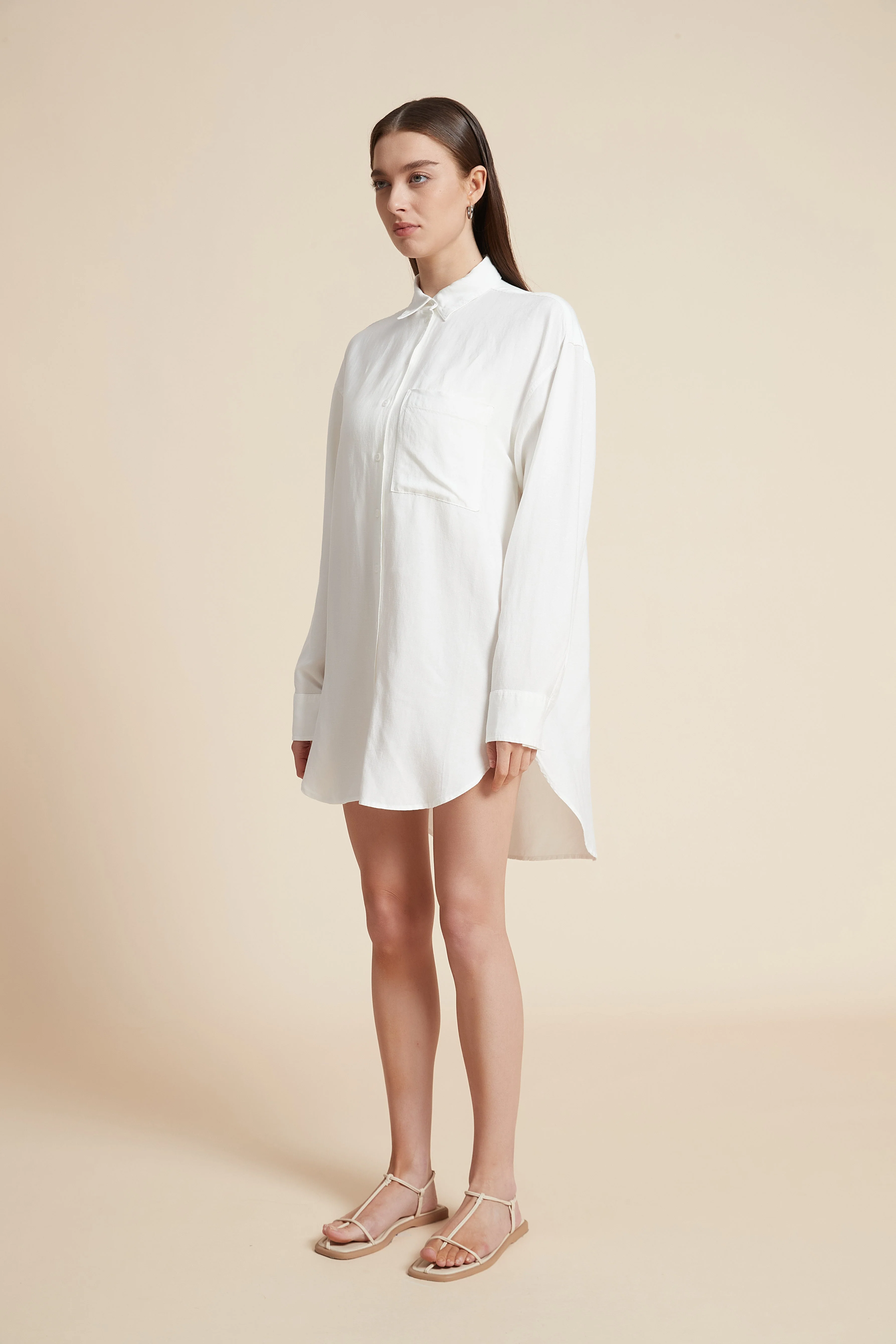 Long Sleeve Solid Blouse - Image 6