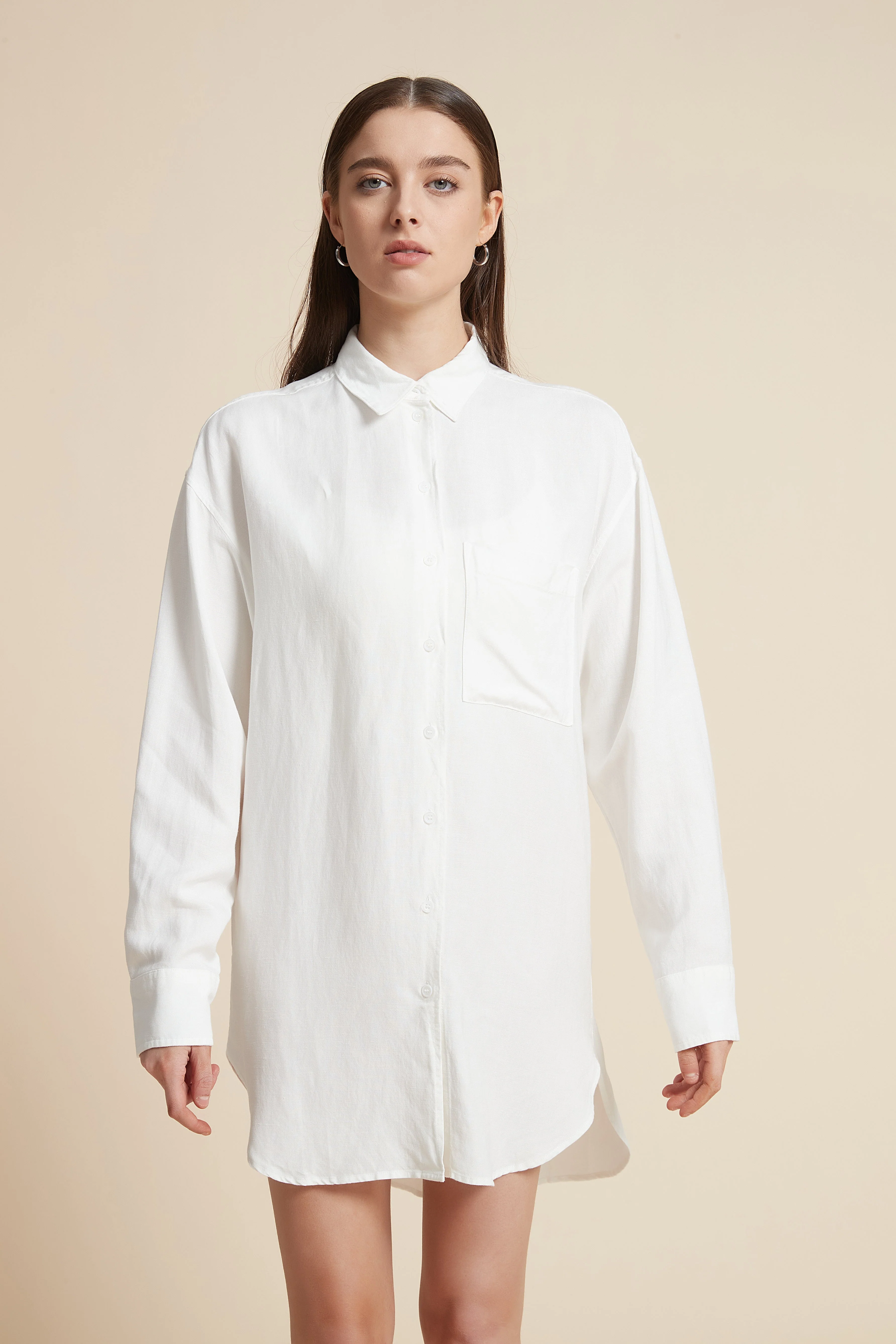 Long Sleeve Solid Blouse - Image 7