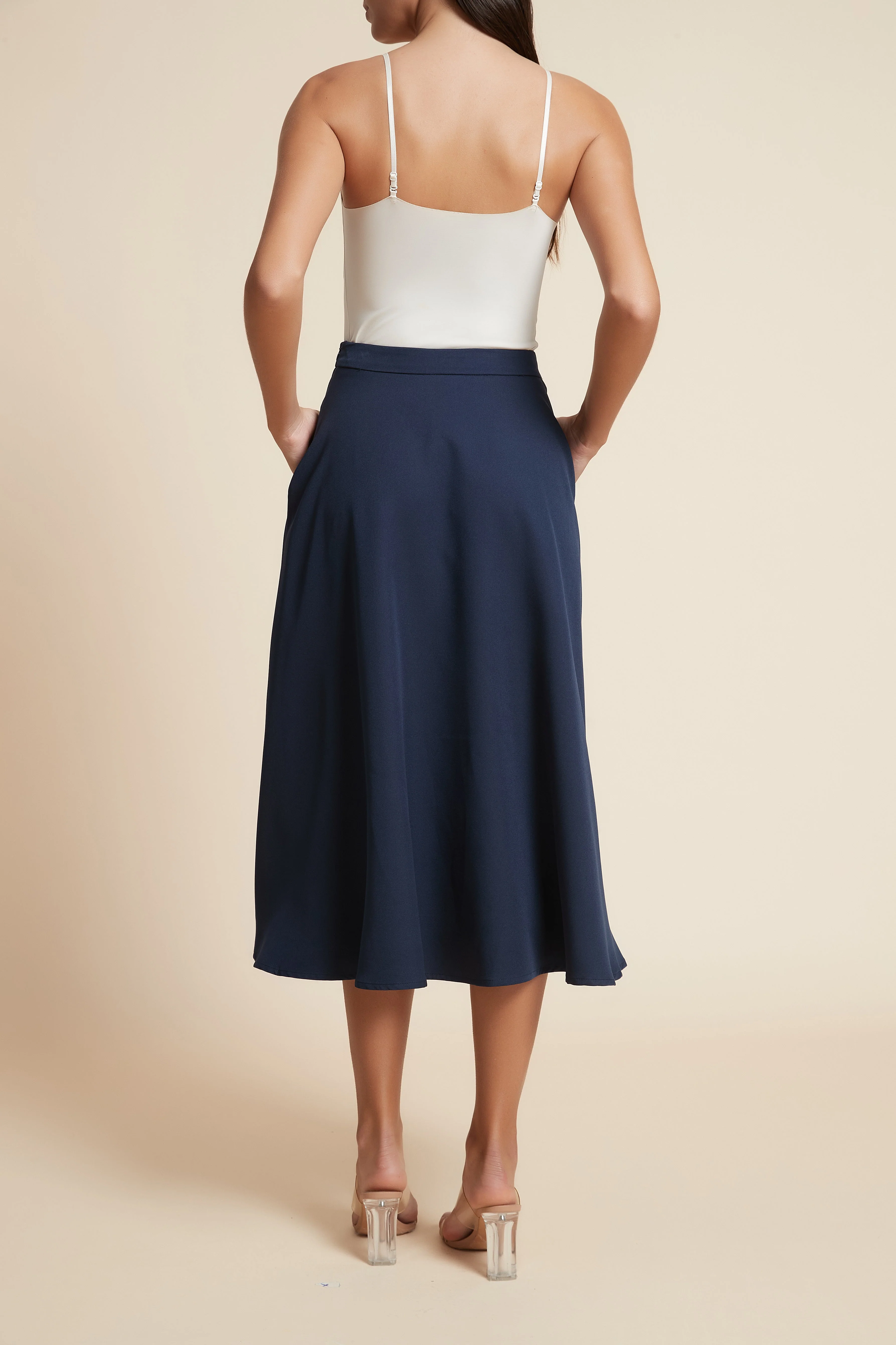 Plain Ruffled Midi Skirt - Image 6