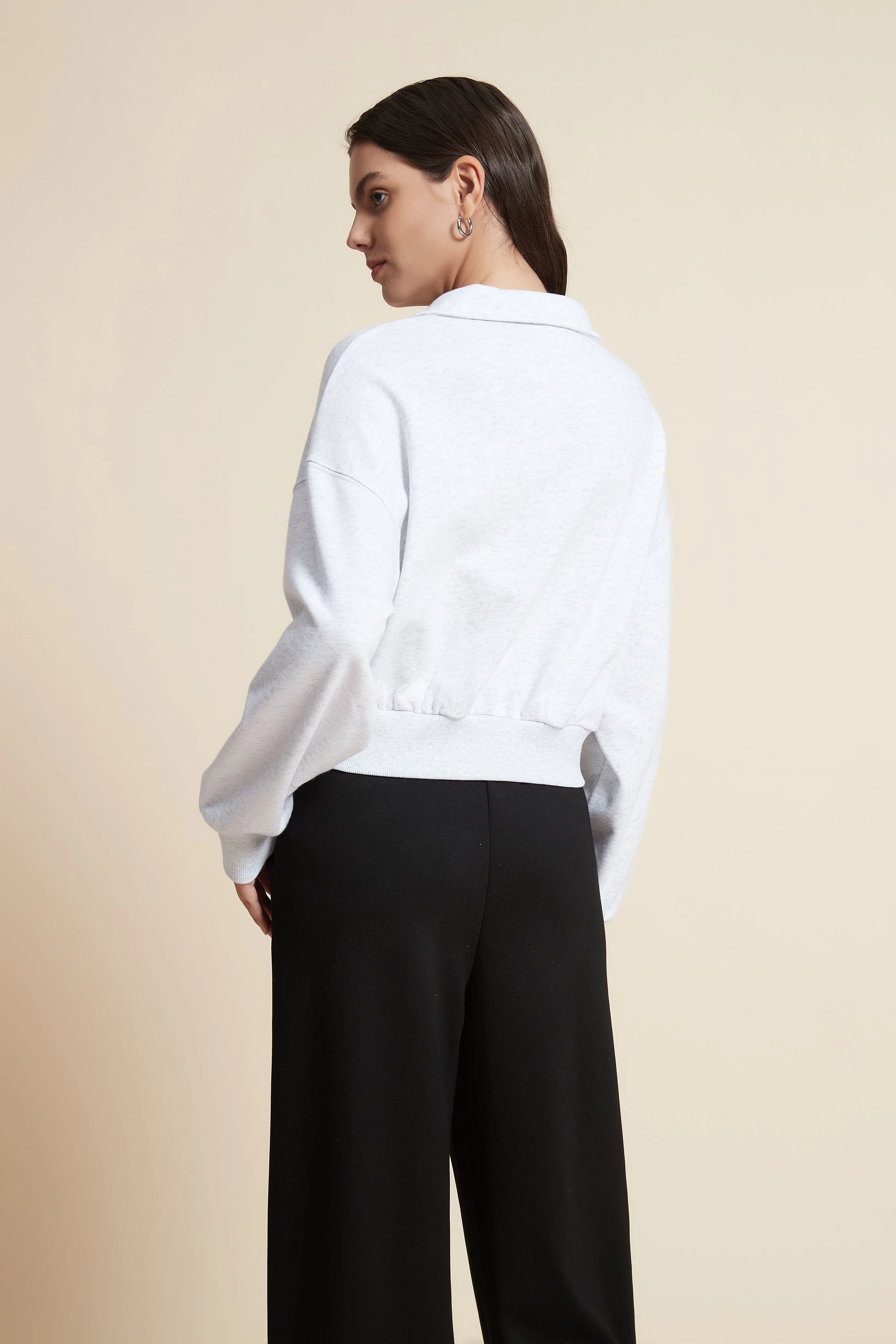 Long Sleeve Solid Blouse - Image 5