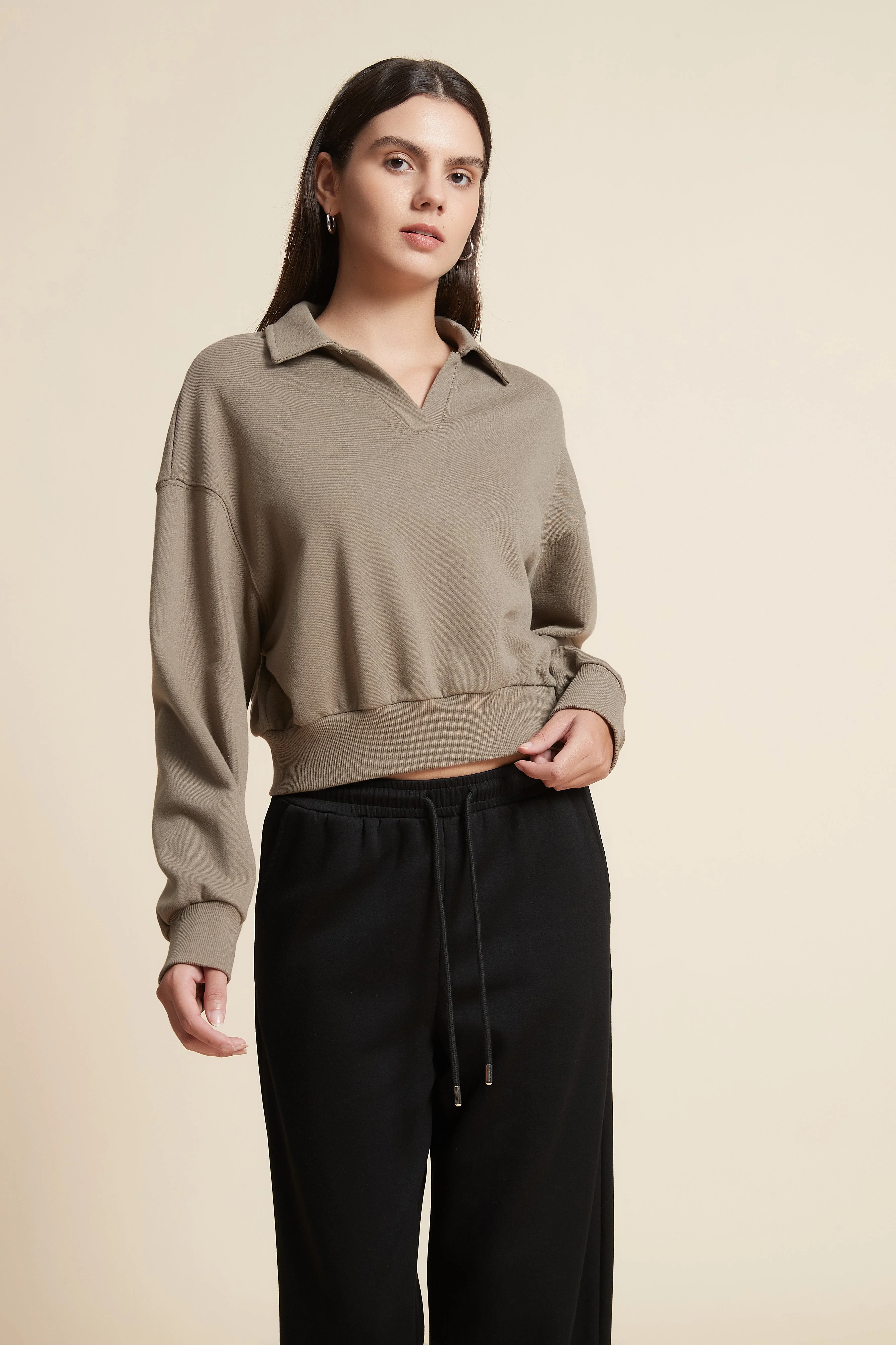 Long Sleeve Solid Blouse - Image 7