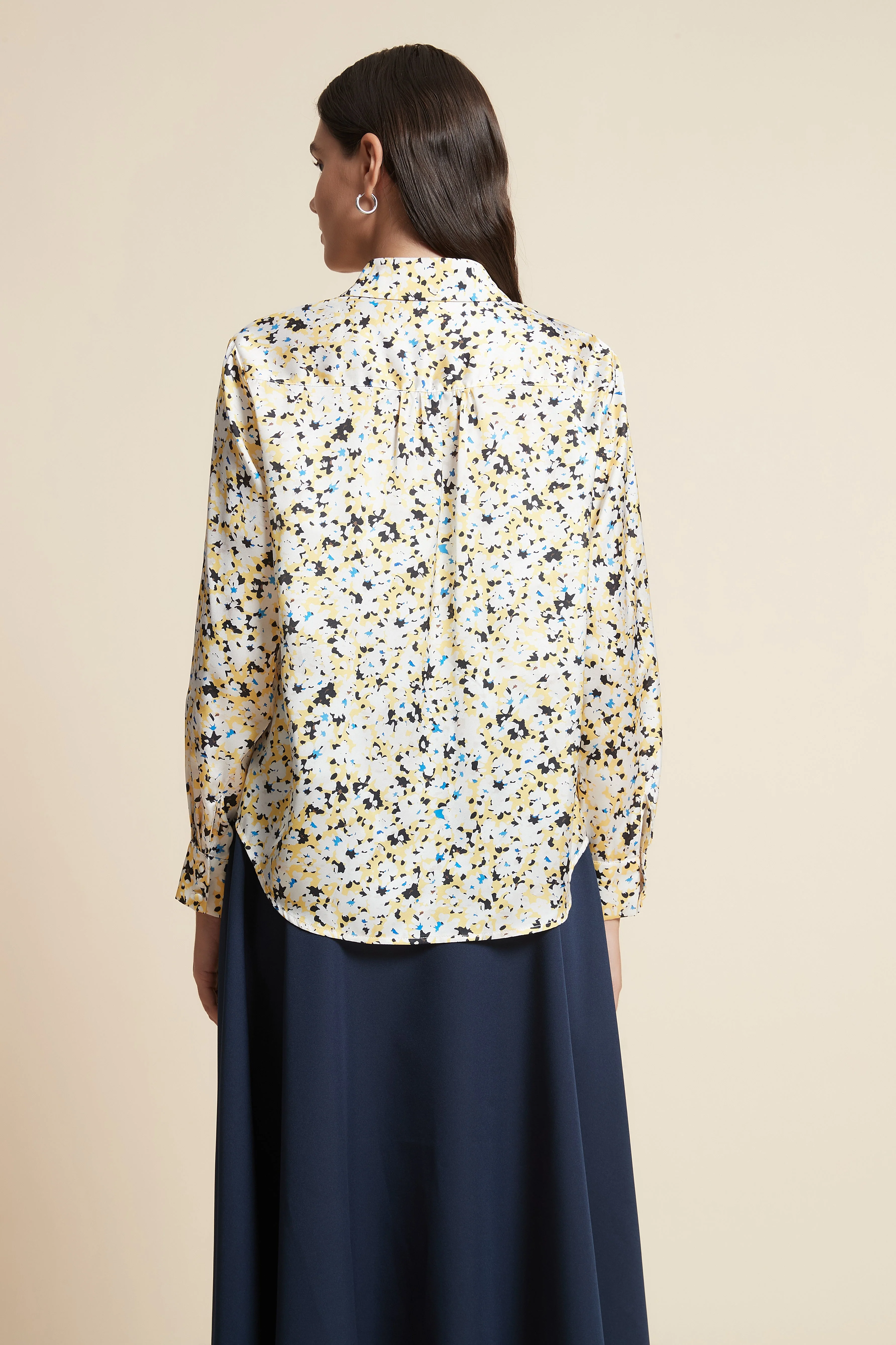 Long Sleeve Shirt with Plaid Collar - Image 6