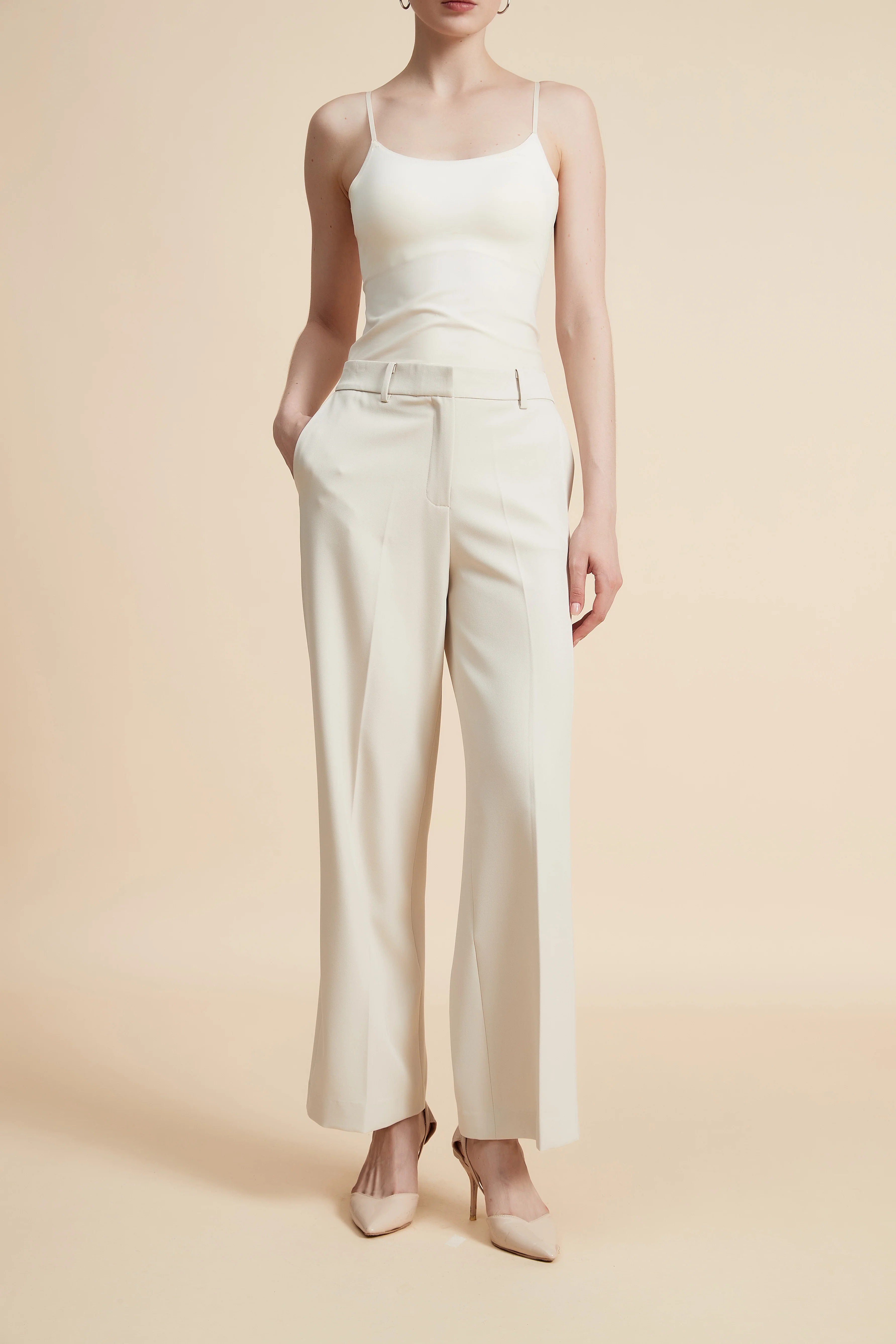 Wide Leg Classic Trousers - Image 3