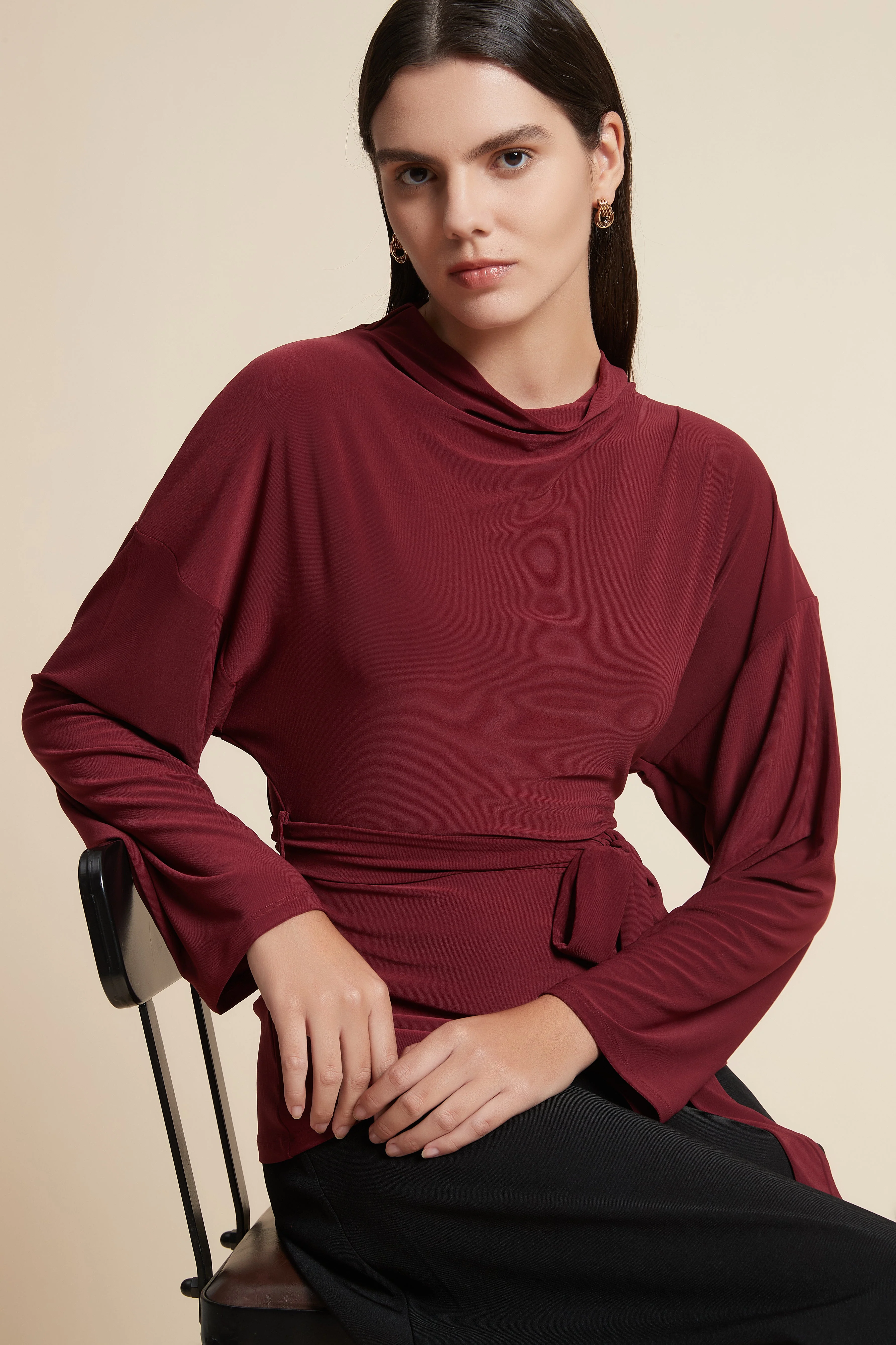Long Sleeve Belted Blouse - Image 6