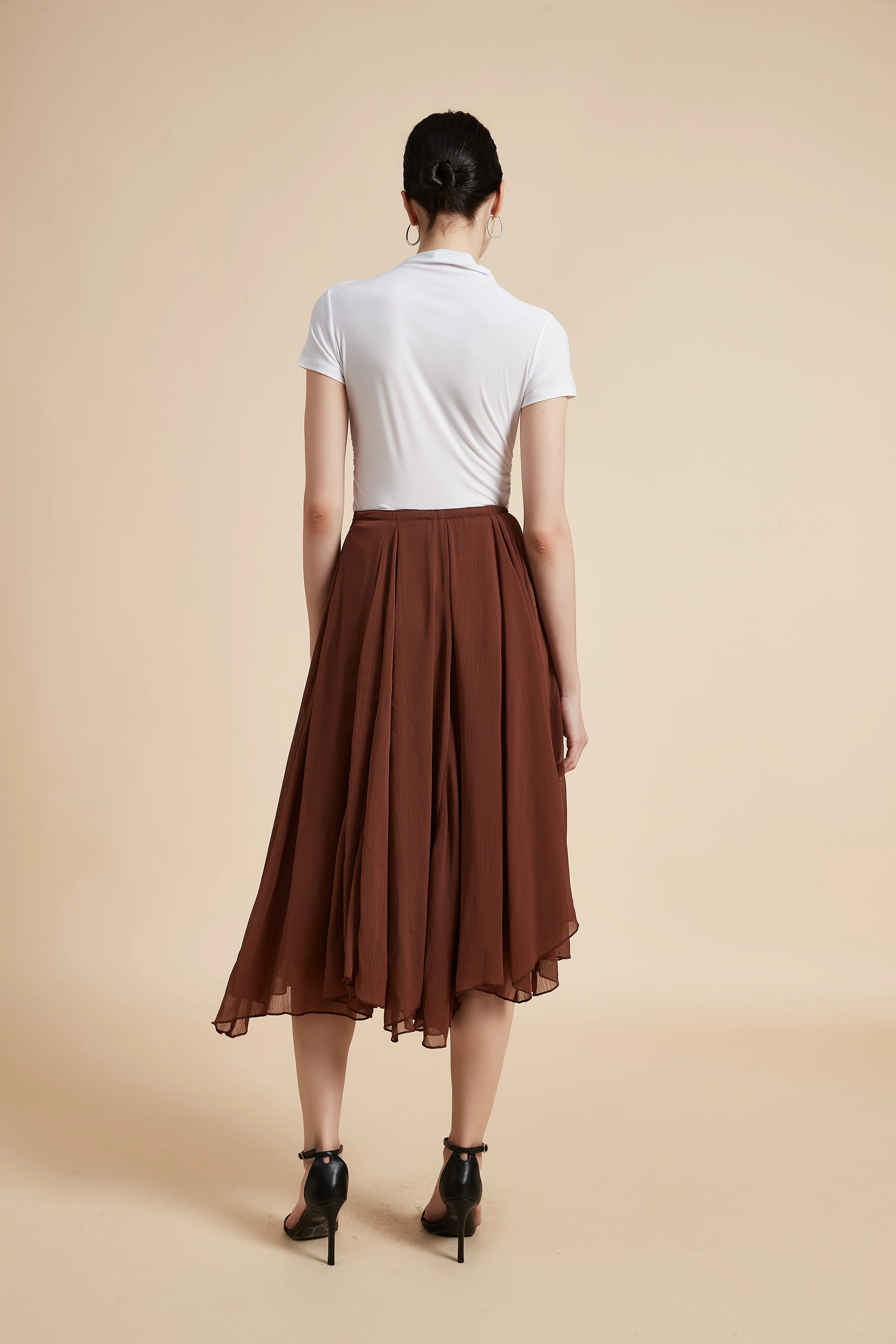 High Neck Short Sleeve Blouse - Image 16