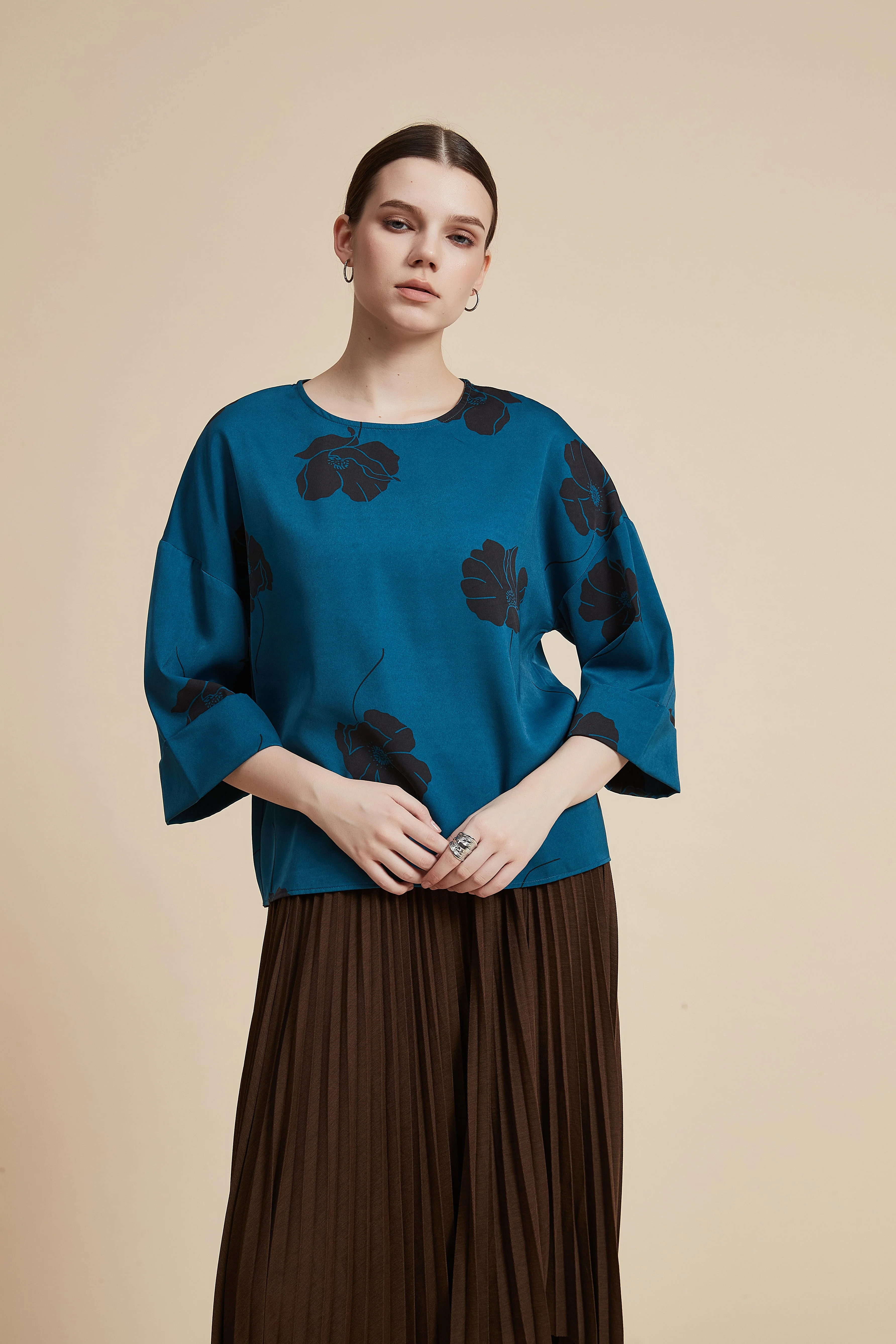 3/4 Sleeve Floral Blouse - Image 6