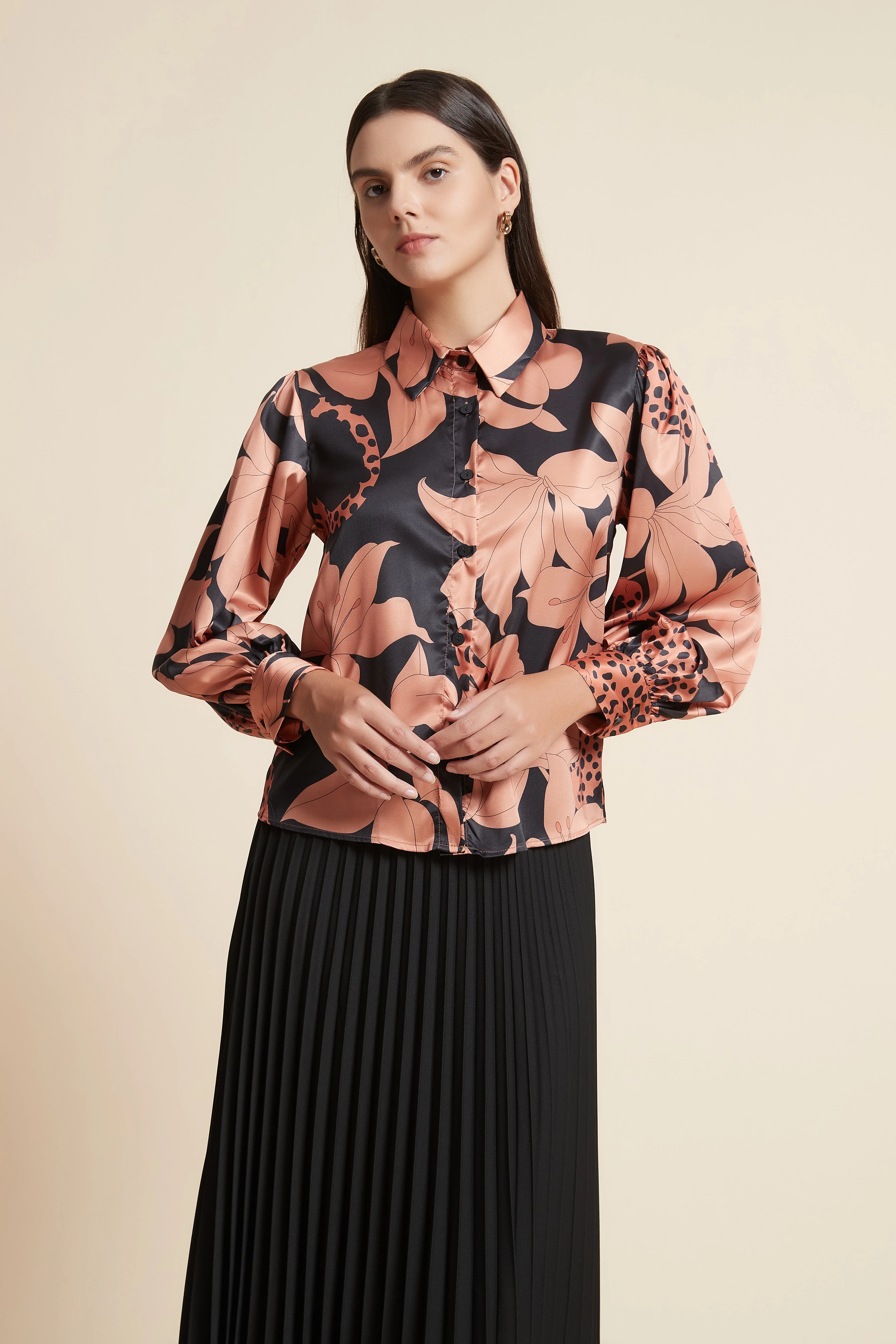 Long Sleeve Printed Shirt