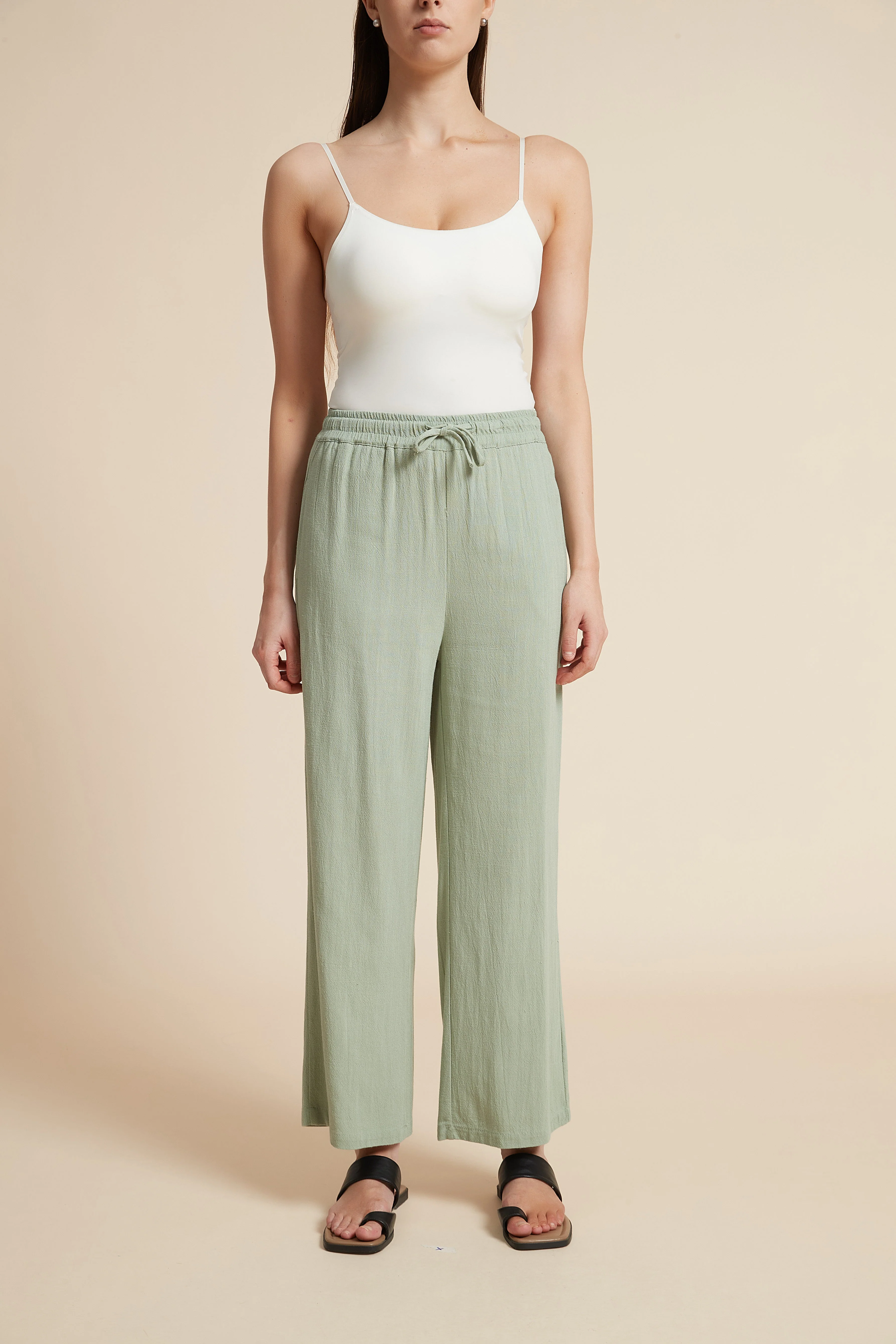 Wide-Leg Drawstring Pants - Image 11
