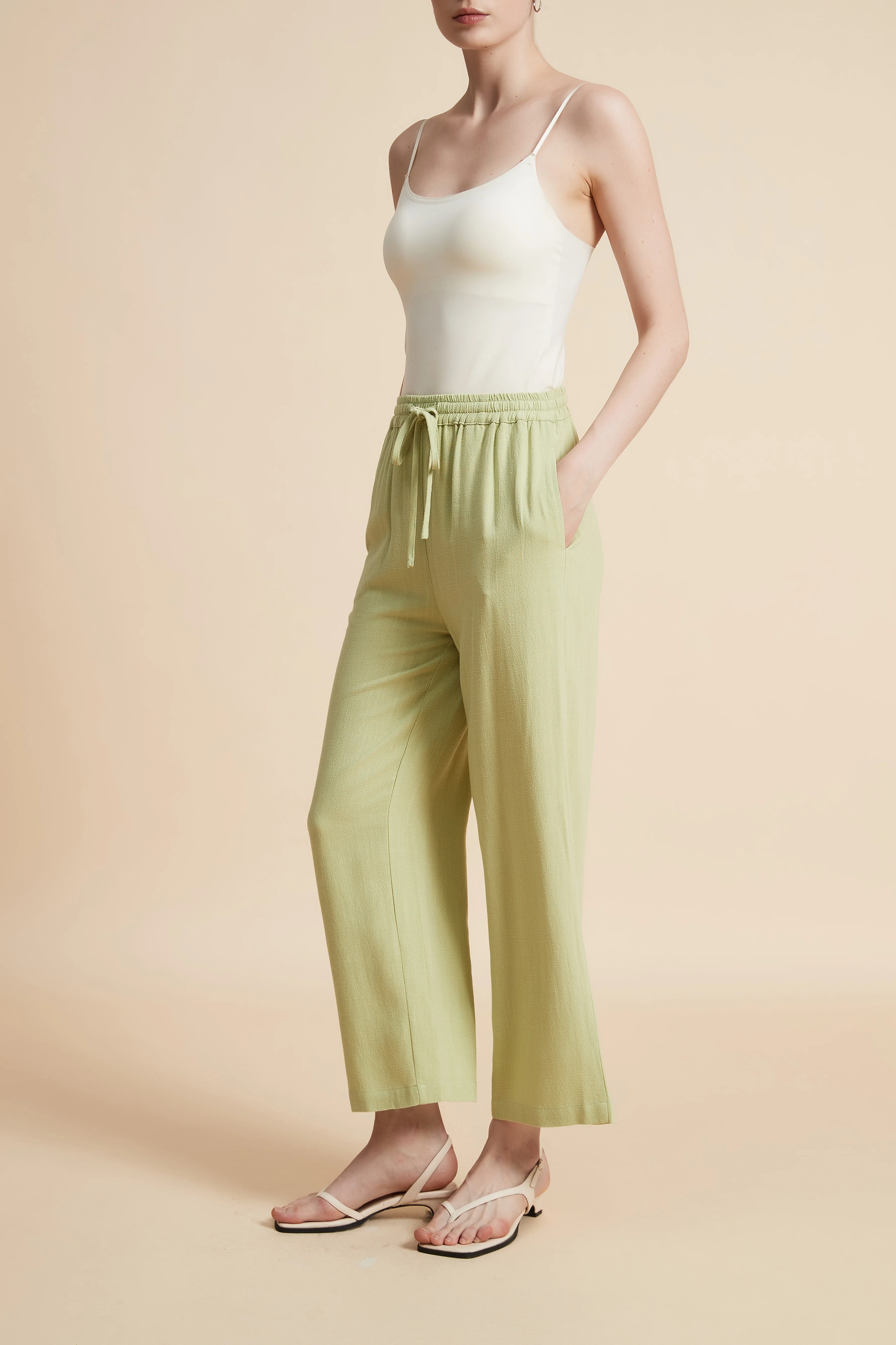 Wide-Leg Drawstring Pants - Image 3