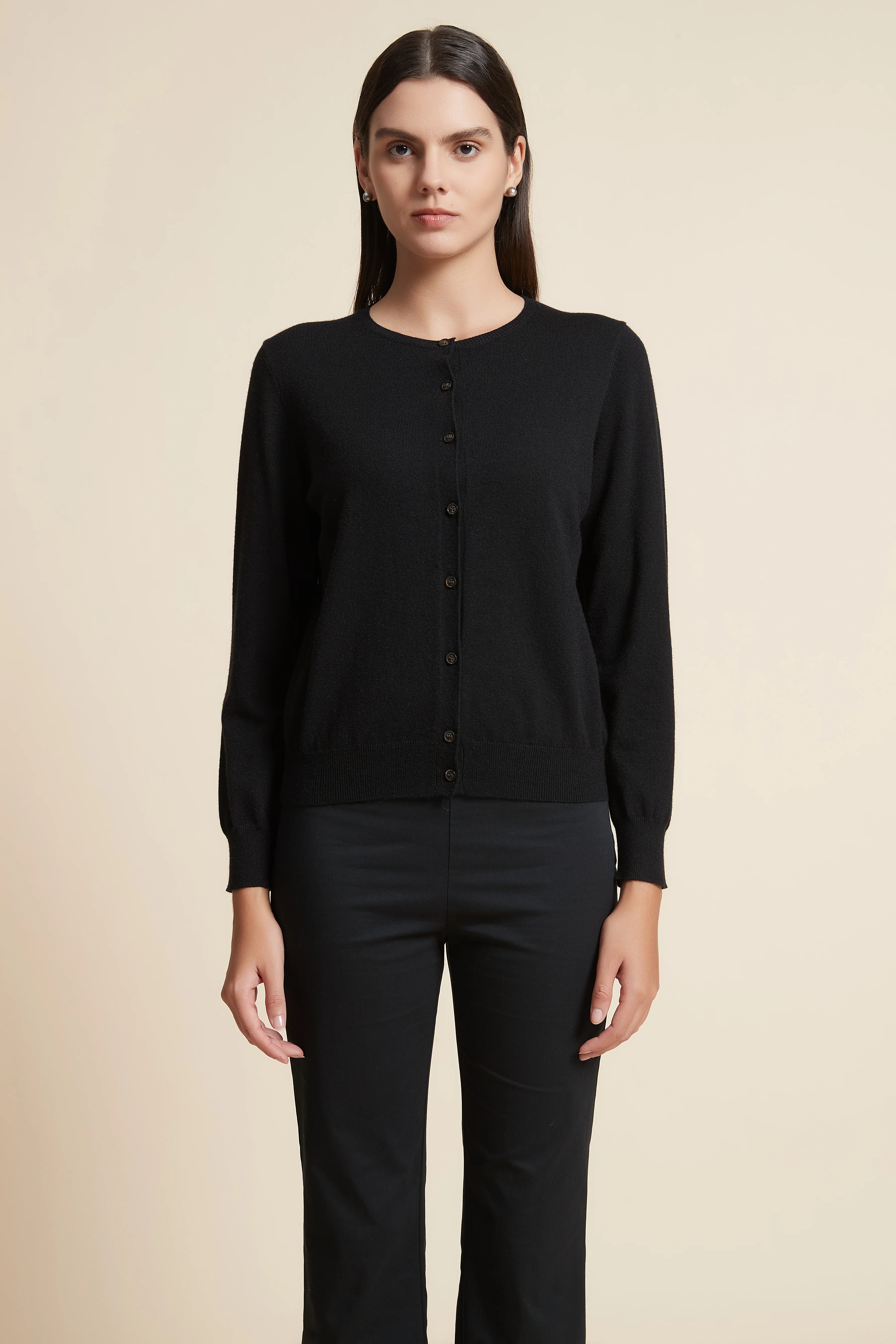 Width Length Long Sleeve Round Neck T-Shirt - Image 3