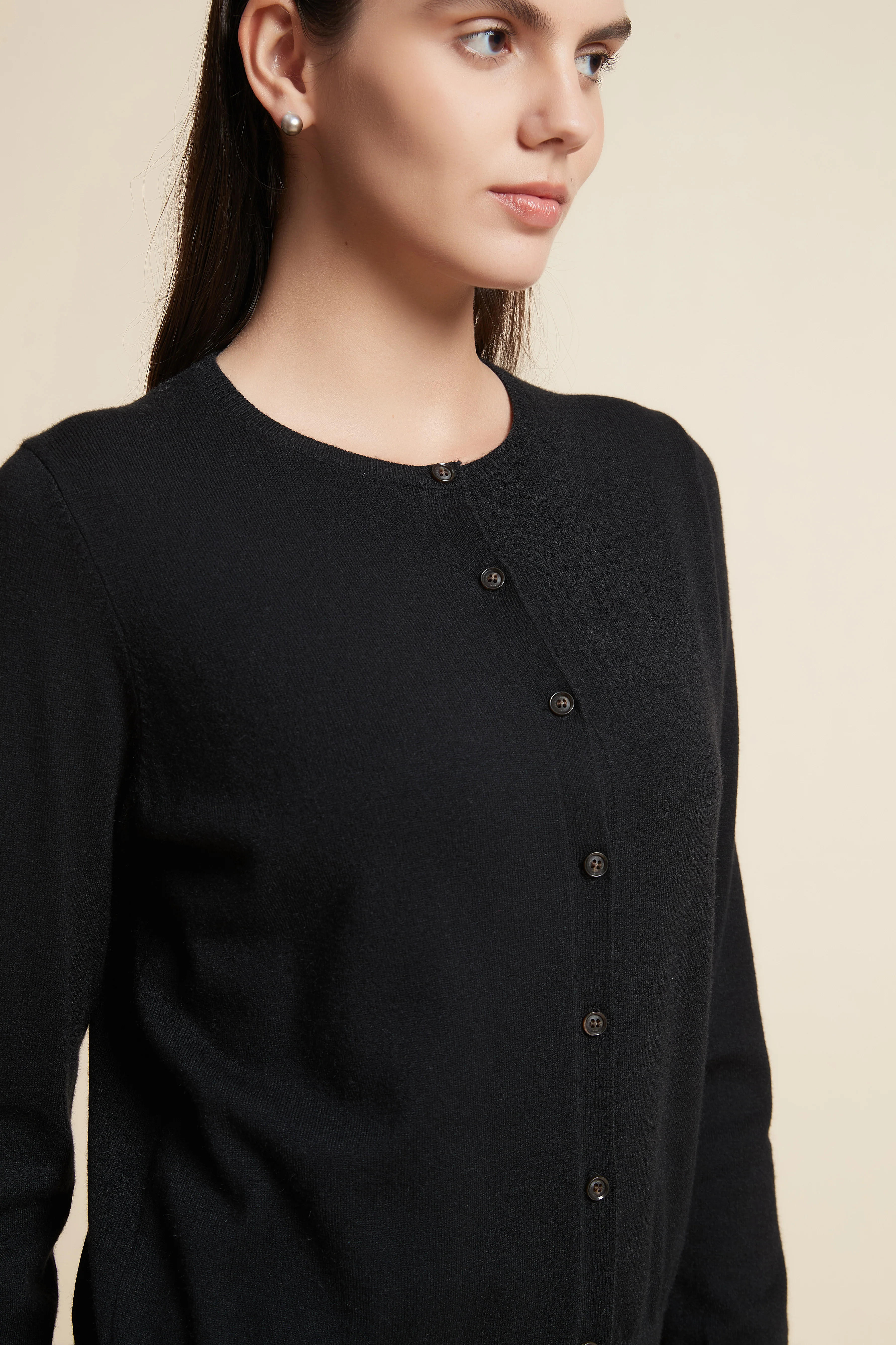 Width Length Long Sleeve Round Neck T-Shirt - Image 5