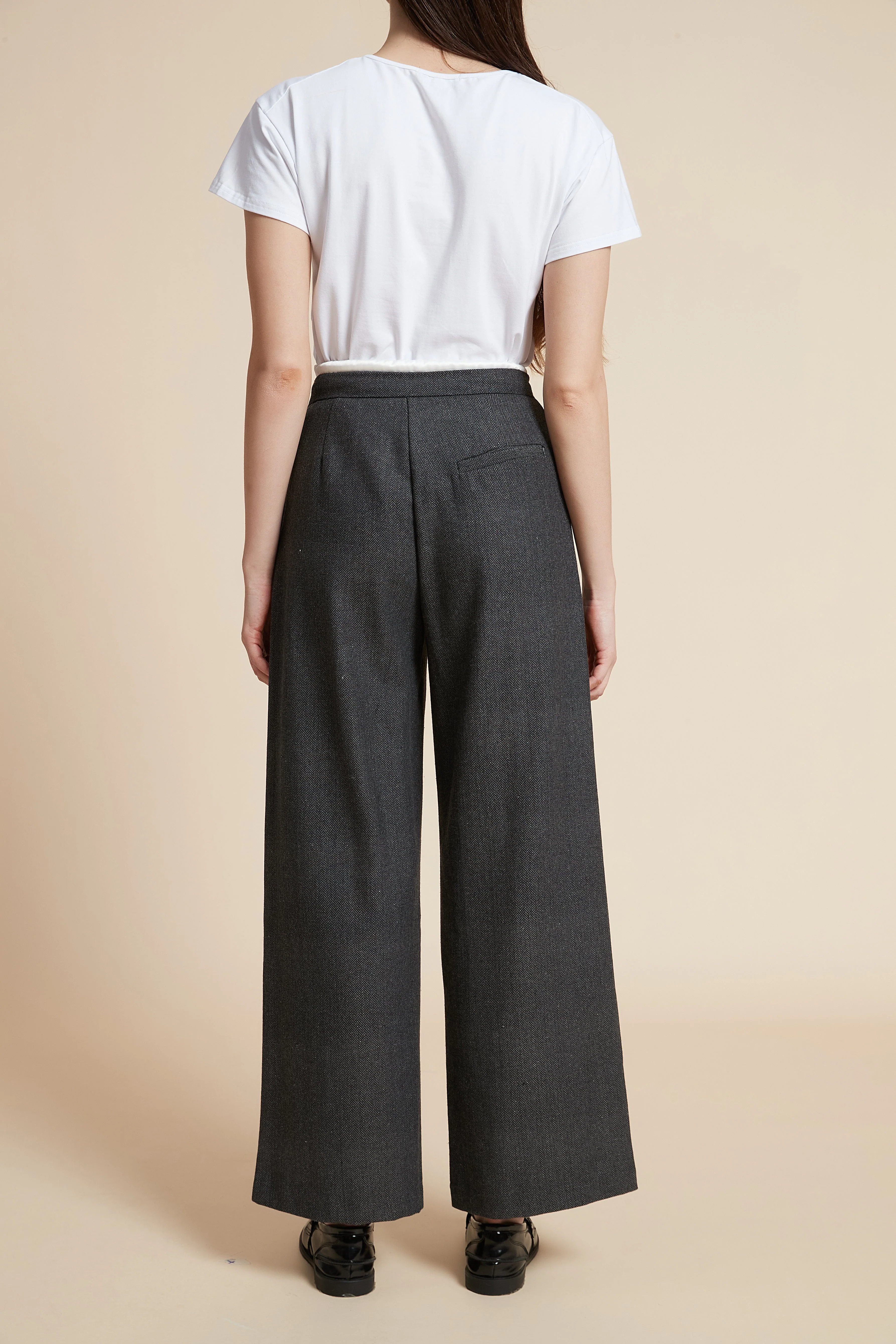Wide Leg Plain Pants - Image 5