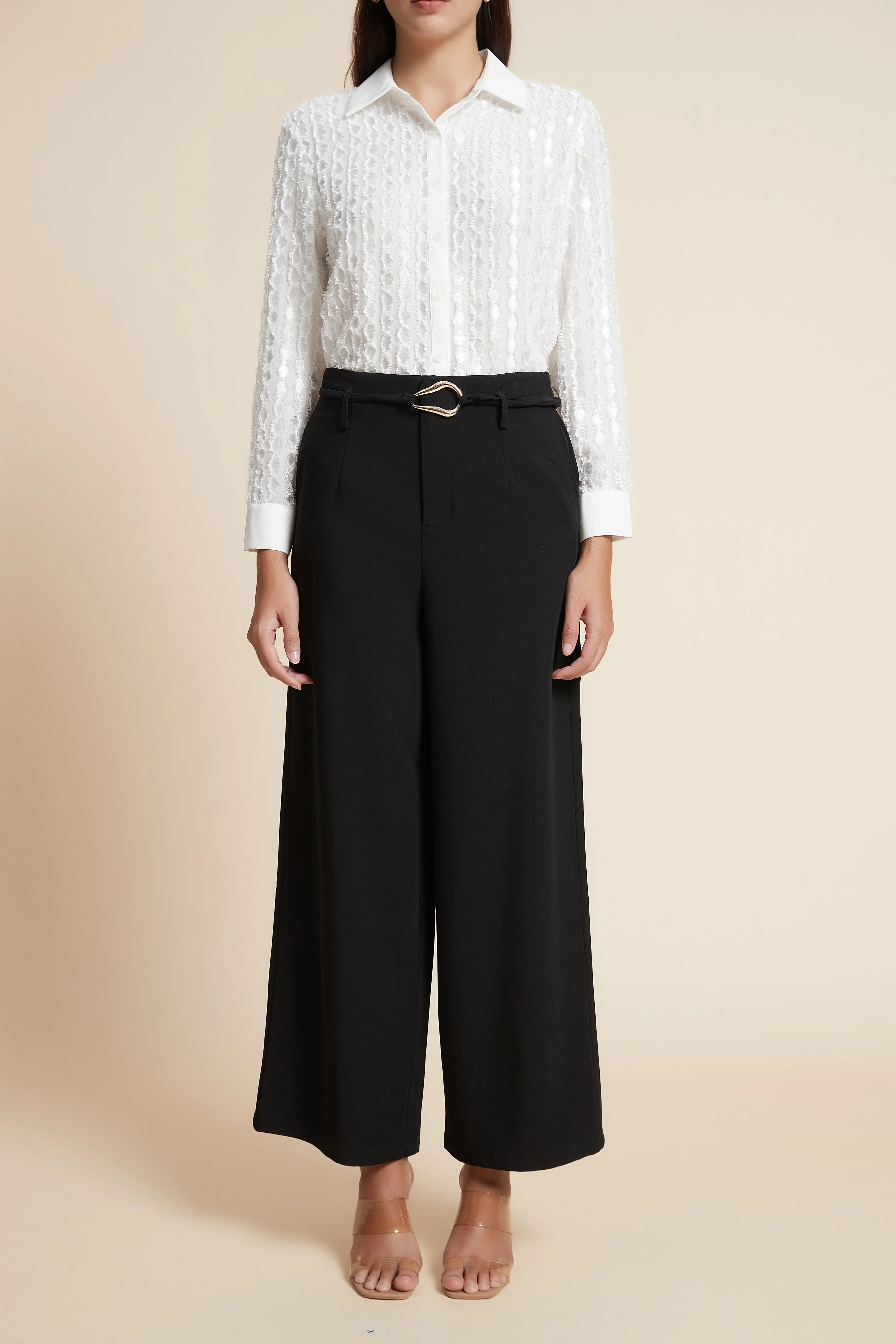 Wide Leg Plain Pants - Image 2